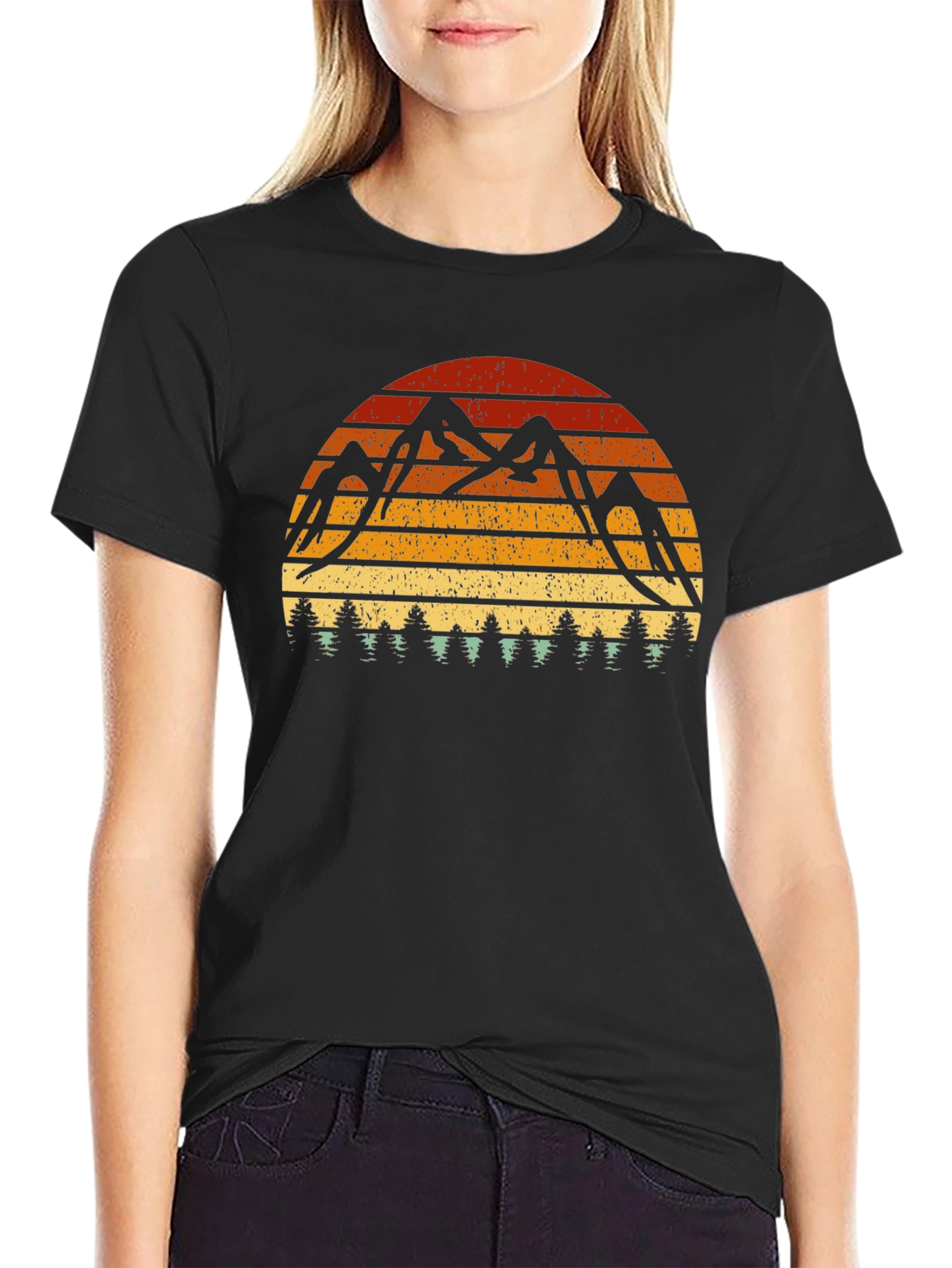 Retro Mountain Sunset Graphic Tee