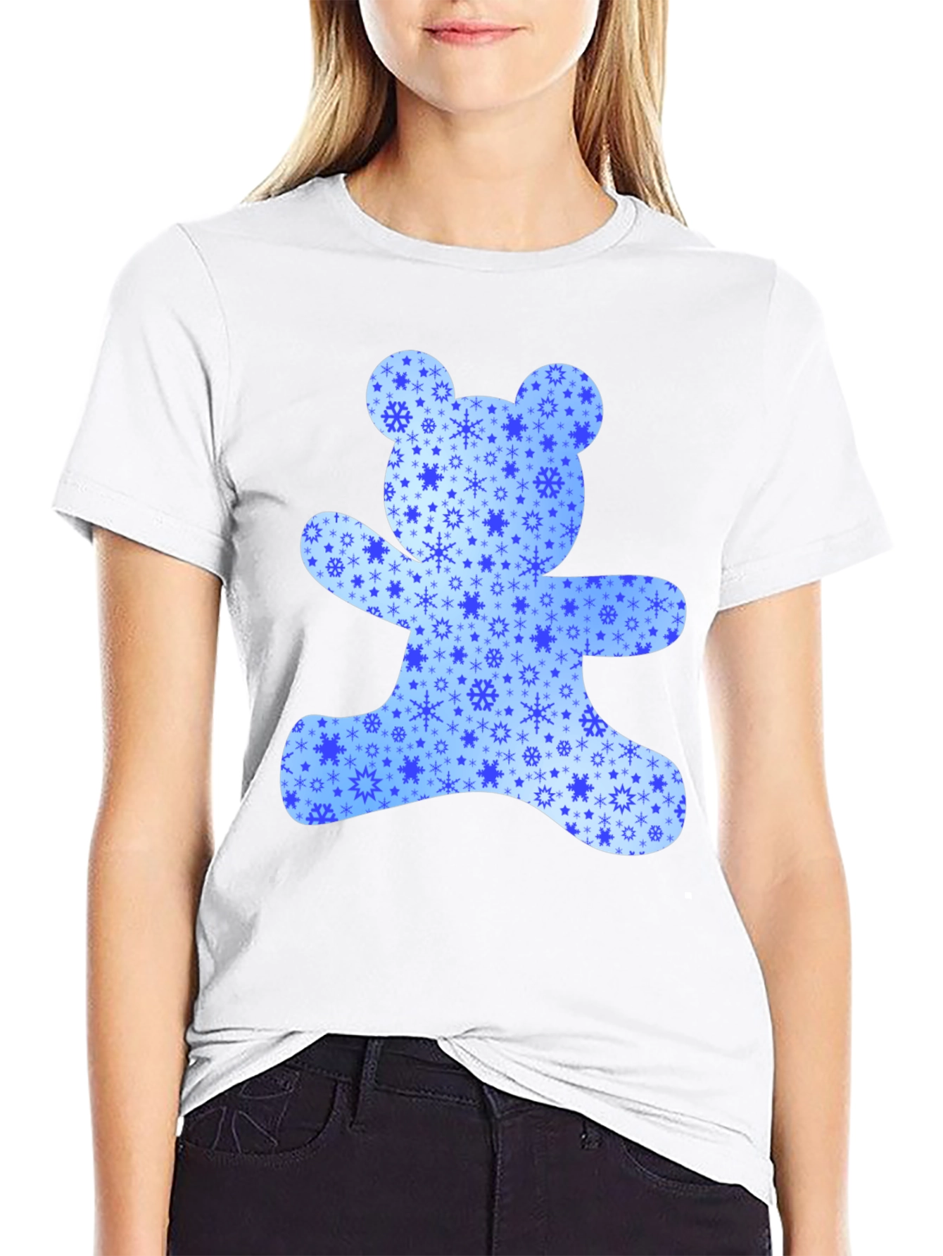 Winter Bear T-Shirt - Snowflake Design