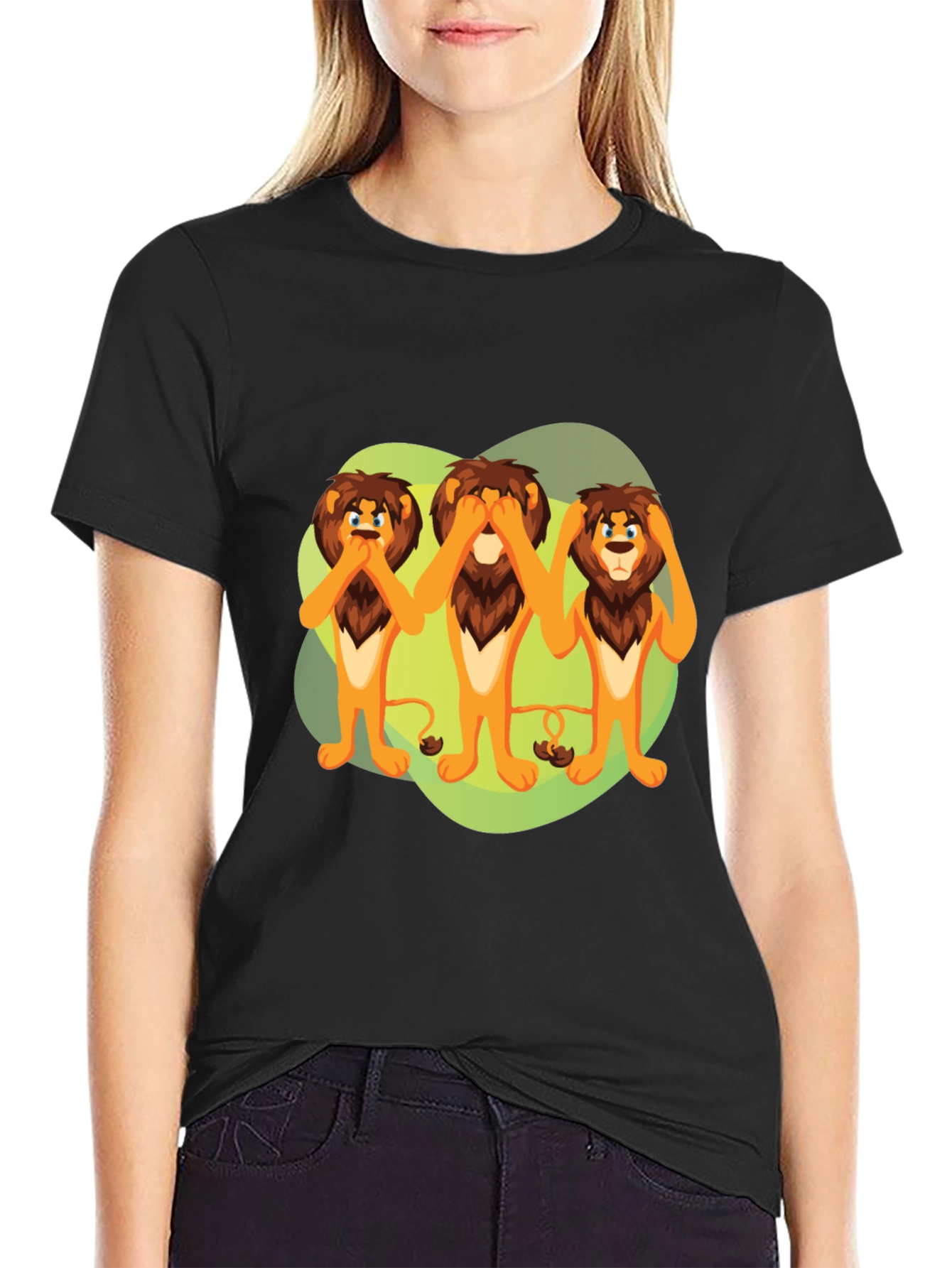 Hear See Speak No Evil Lions Graphic Tee