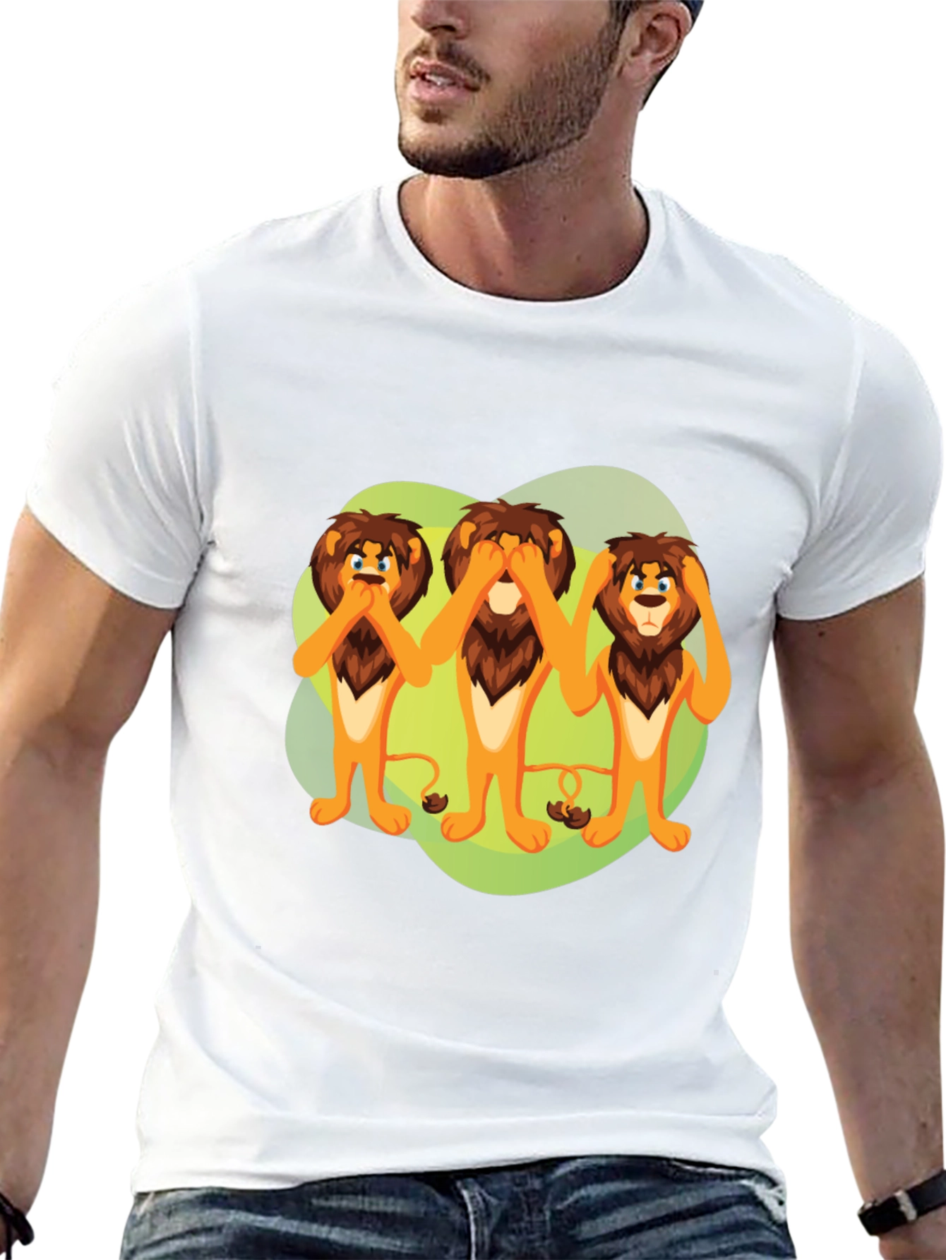 Hear See Speak No Evil Lions Graphic Tee