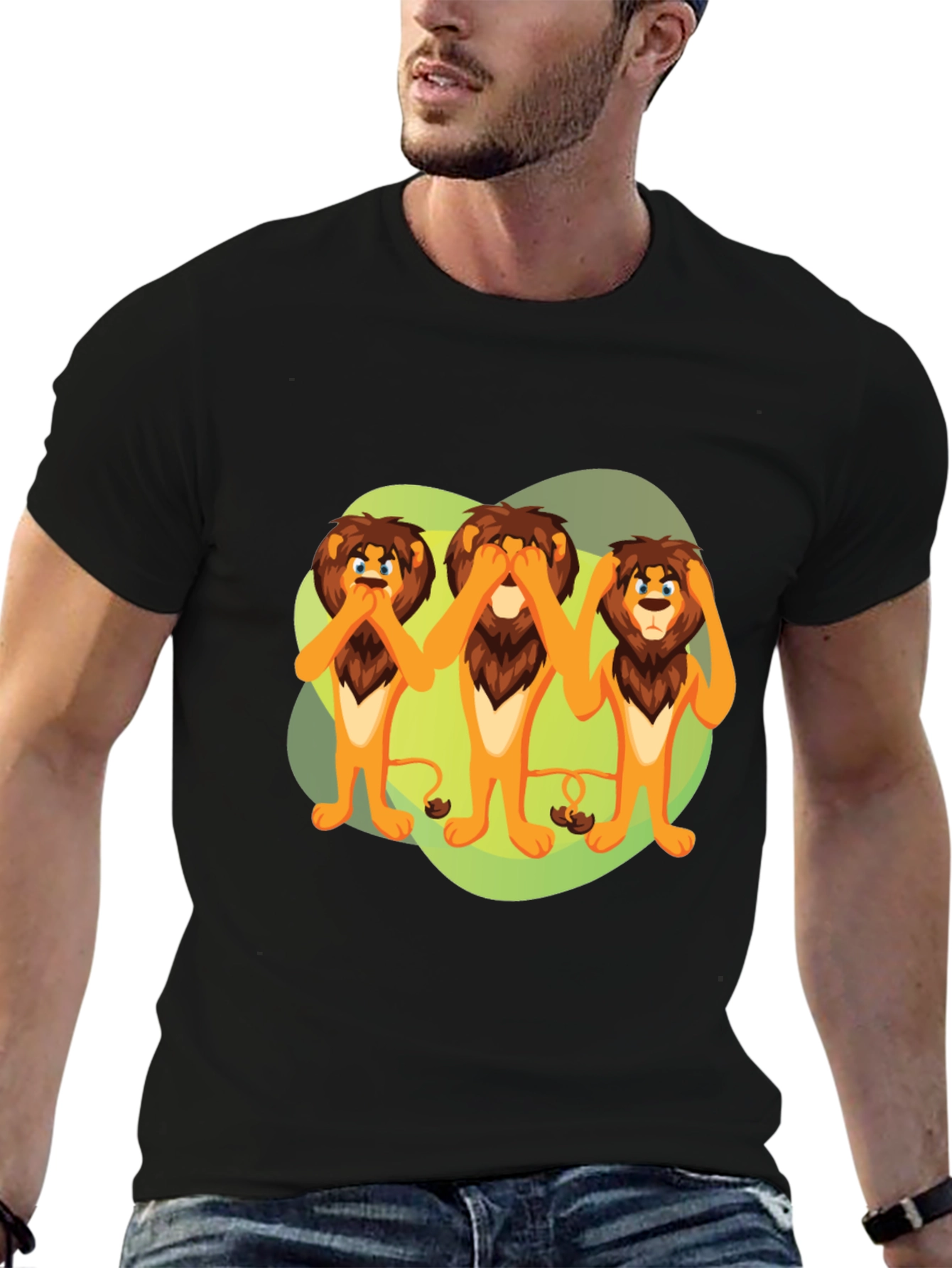 Hear See Speak No Evil Lions Graphic Tee
