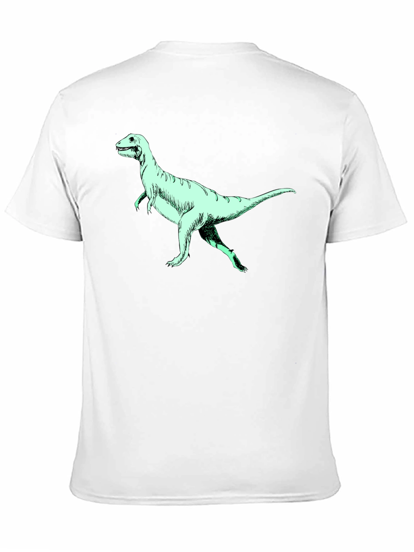 Dinosaur Graphic Tee - Black Crew Neck T-Shirt