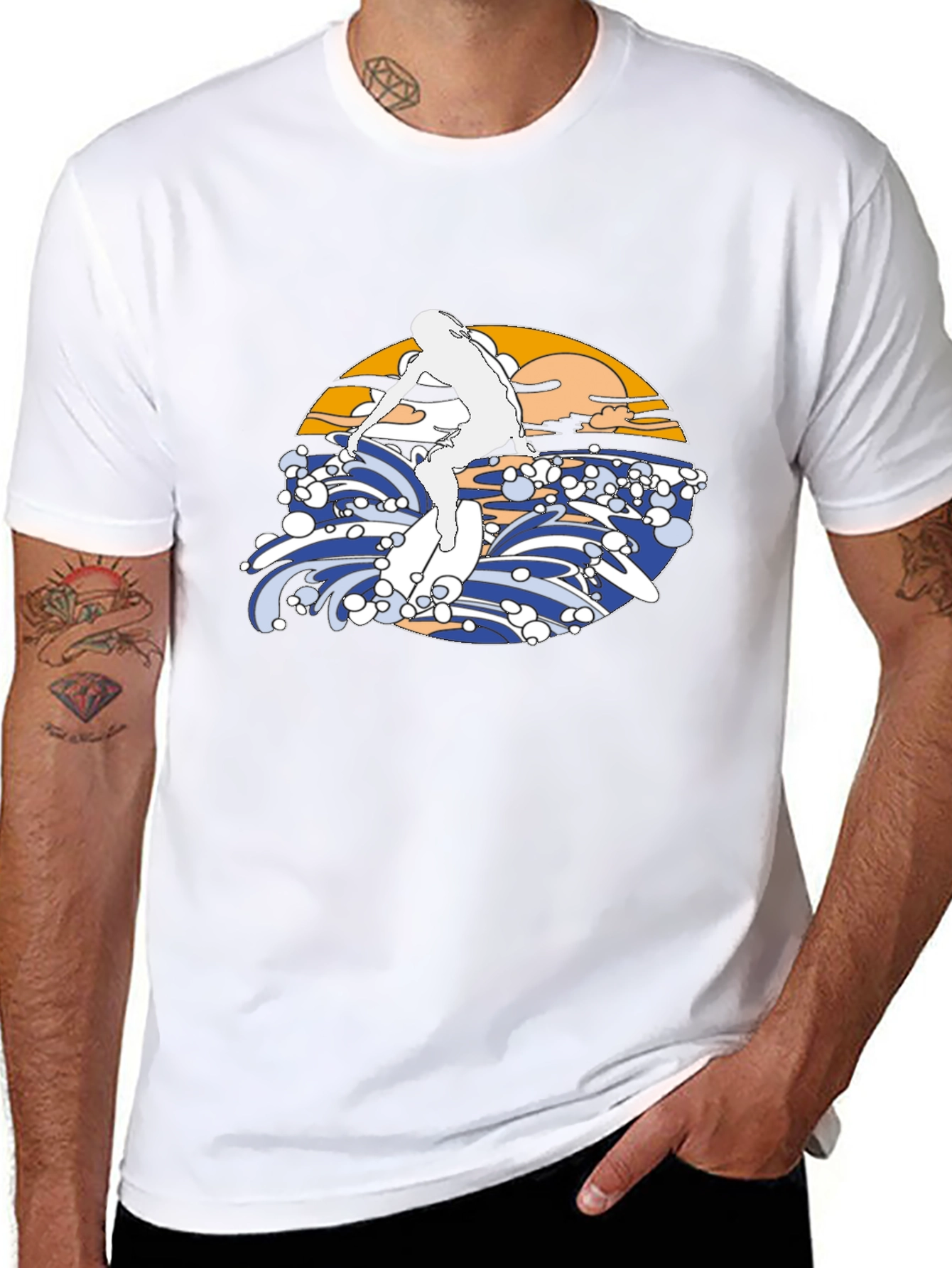 Surfer Graphic T-Shirt - Black Surf Tee