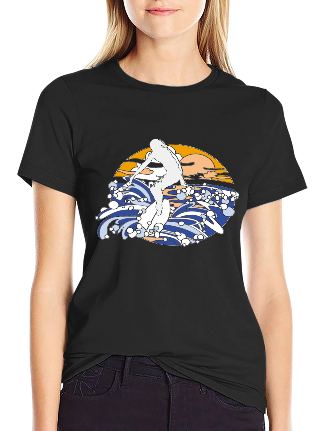 Surfer Graphic T-Shirt - Black Surf Tee