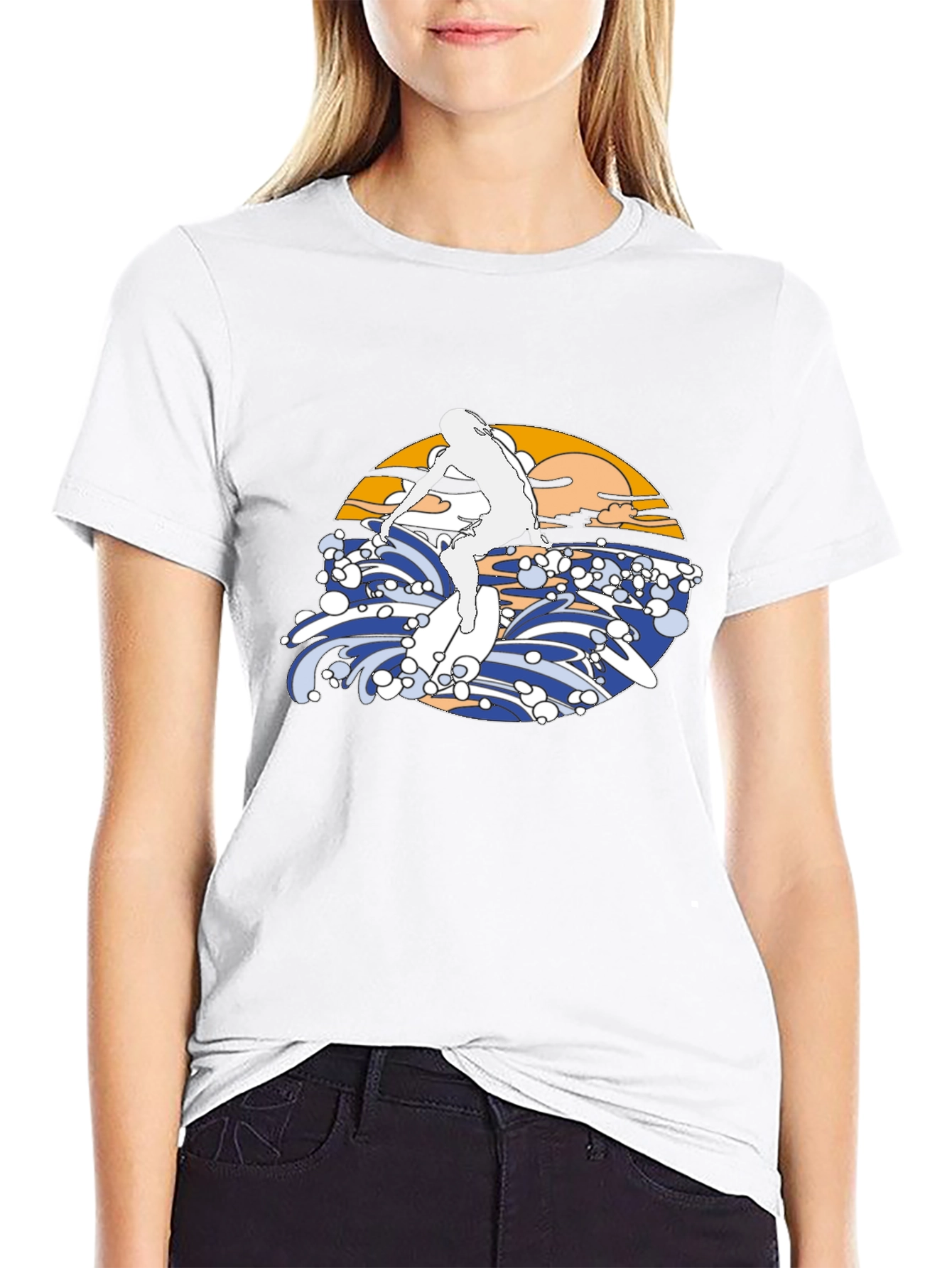 Surfer Graphic T-Shirt - Black Surf Tee