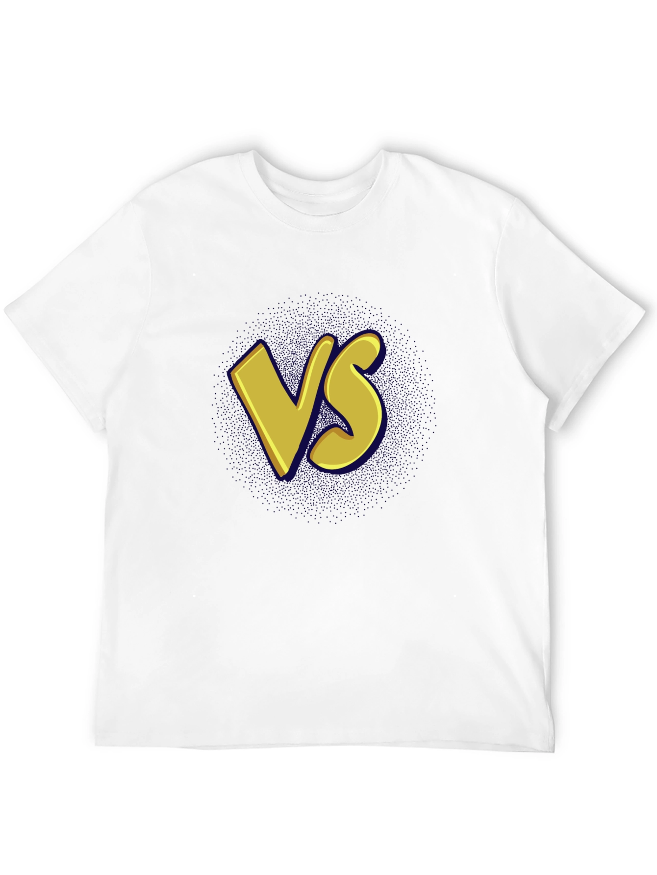 Versus Graphic Tee - Black Cotton Casual T-Shirt