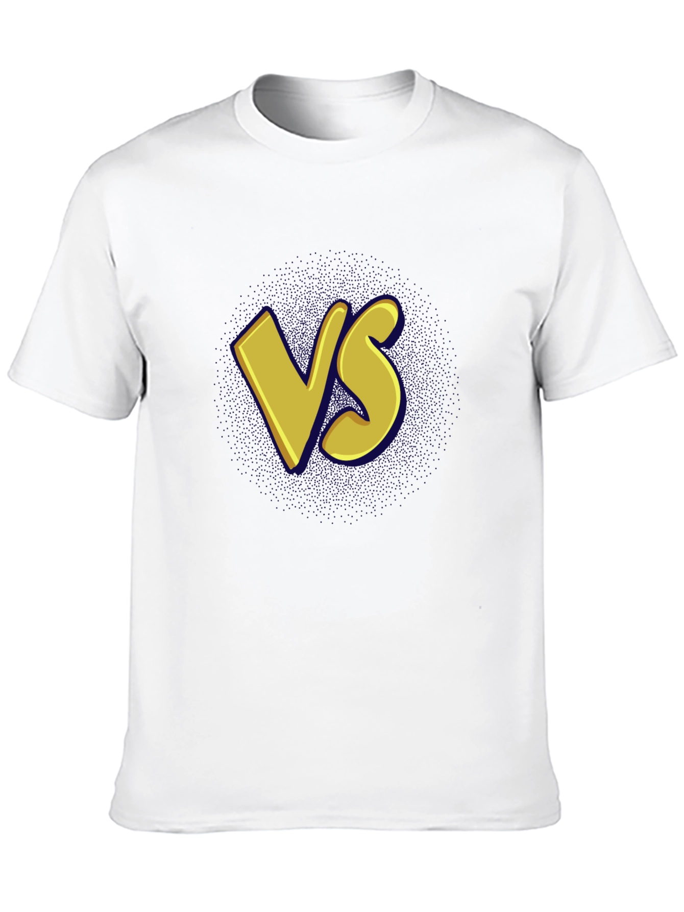 Versus Graphic Tee - Black Cotton Casual T-Shirt