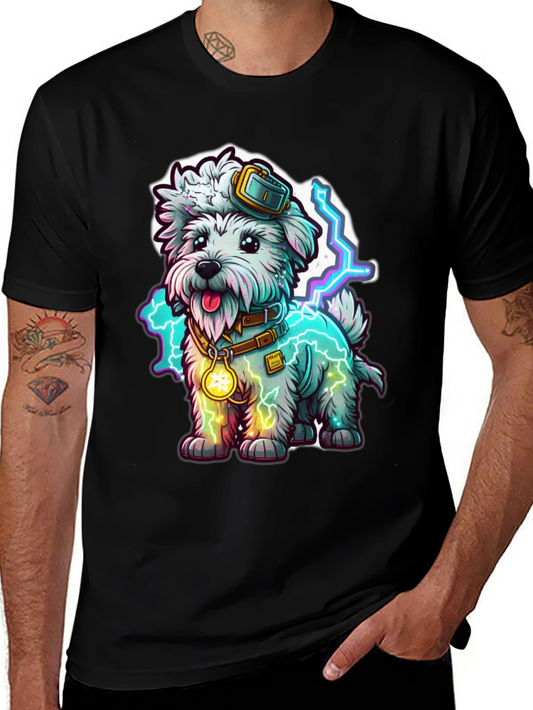 Dog Graphic T-Shirt - Electric Pup Design