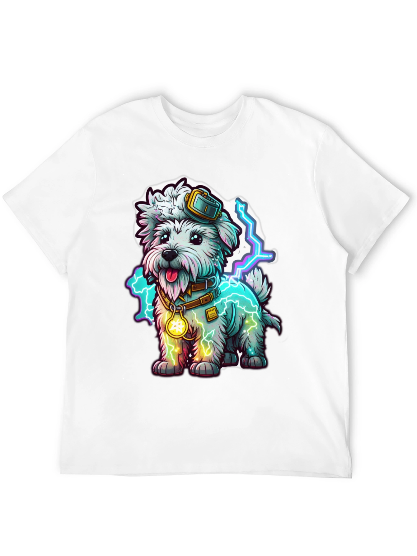 Dog Graphic T-Shirt - Electric Pup Design