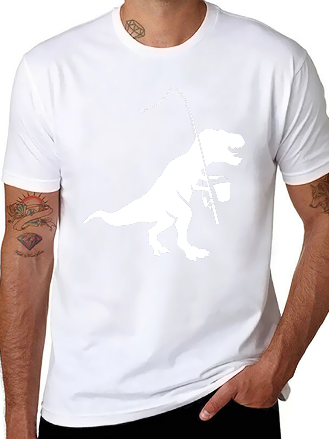 Dino Fishing T-Shirt - Trex Angler Tee