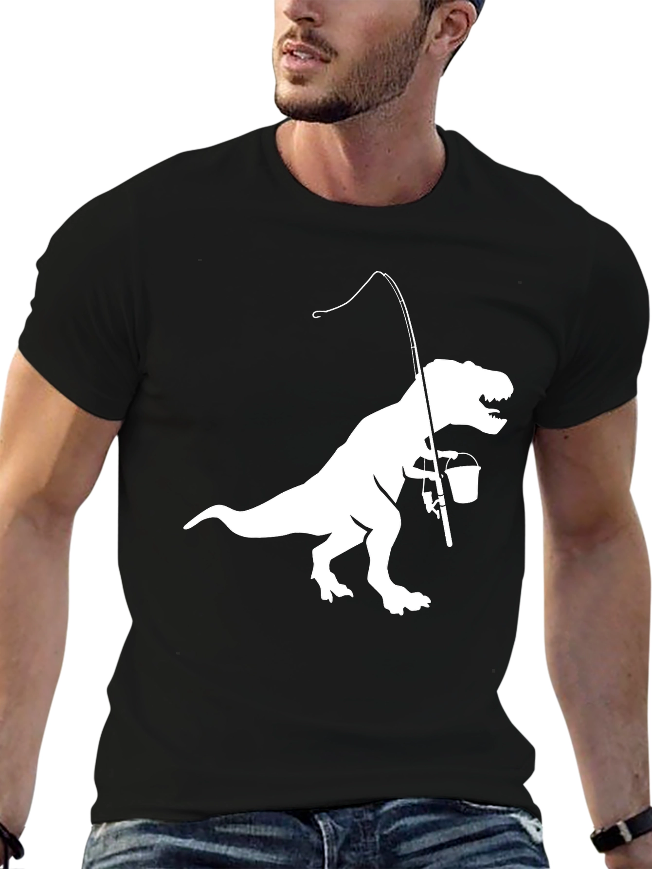 Dino Fishing T-Shirt - Trex Angler Tee
