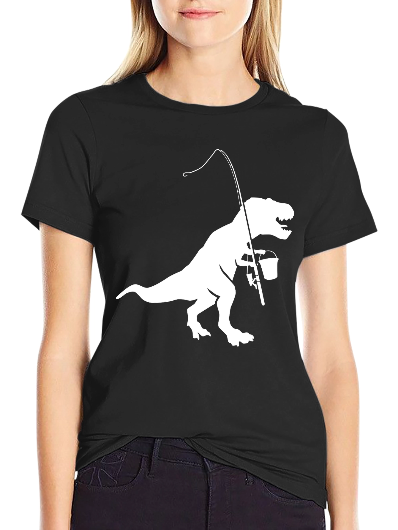 Dino Fishing T-Shirt - Trex Angler Tee