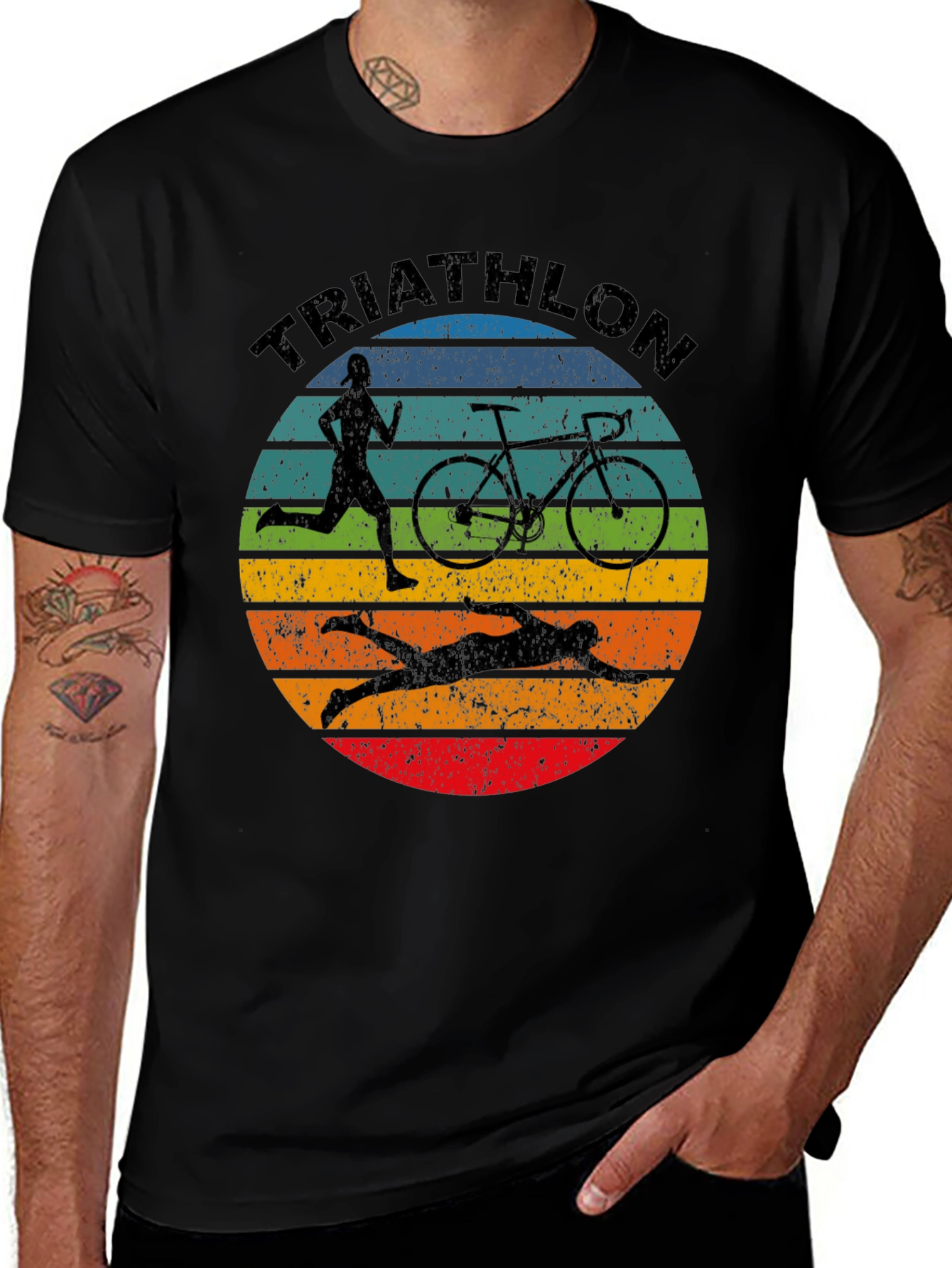 Triathlon T-Shirt - Sporty Graphic Tee