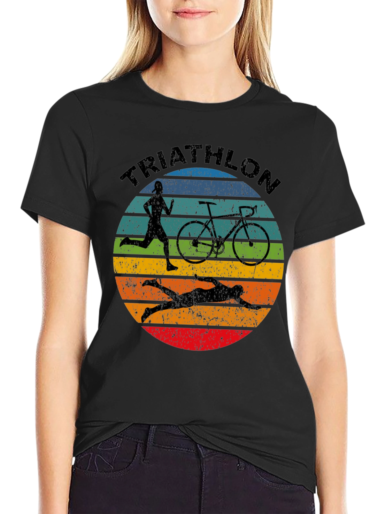 Triathlon T-Shirt - Sporty Graphic Tee