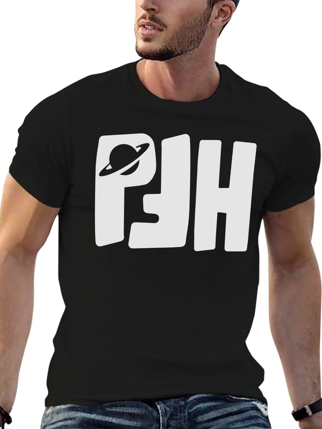 Planet Saturn PJH Black T-Shirt
