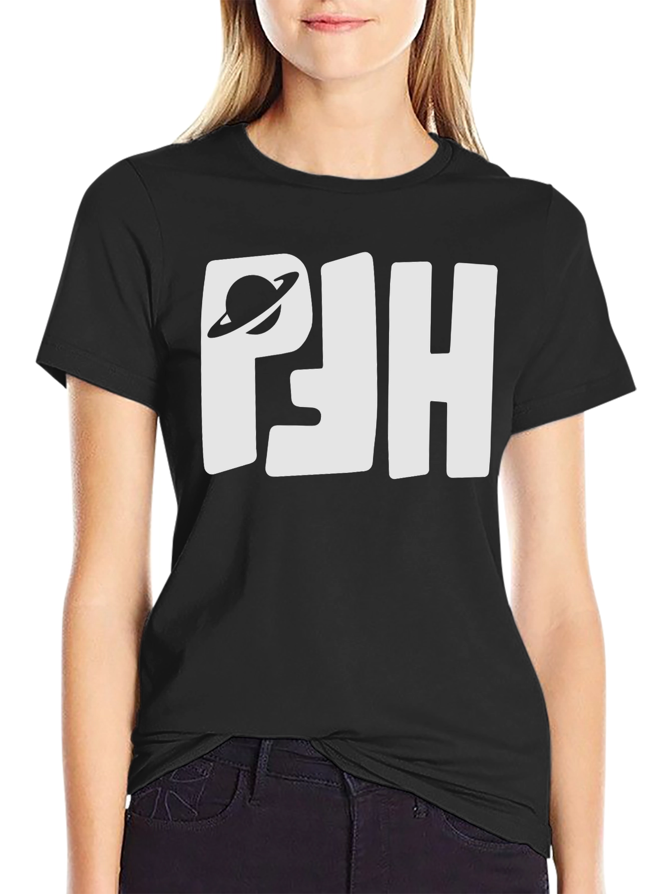 Planet Saturn PJH Black T-Shirt