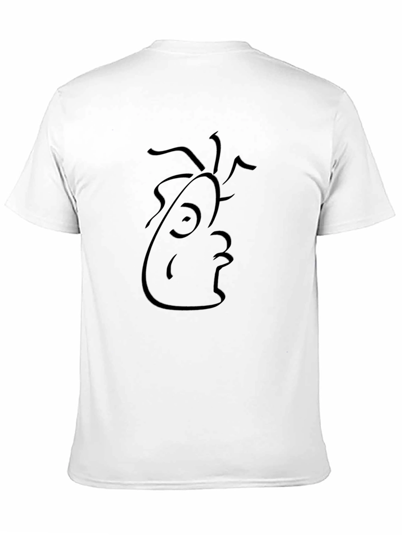 Abstract Face Graphic Black Tee