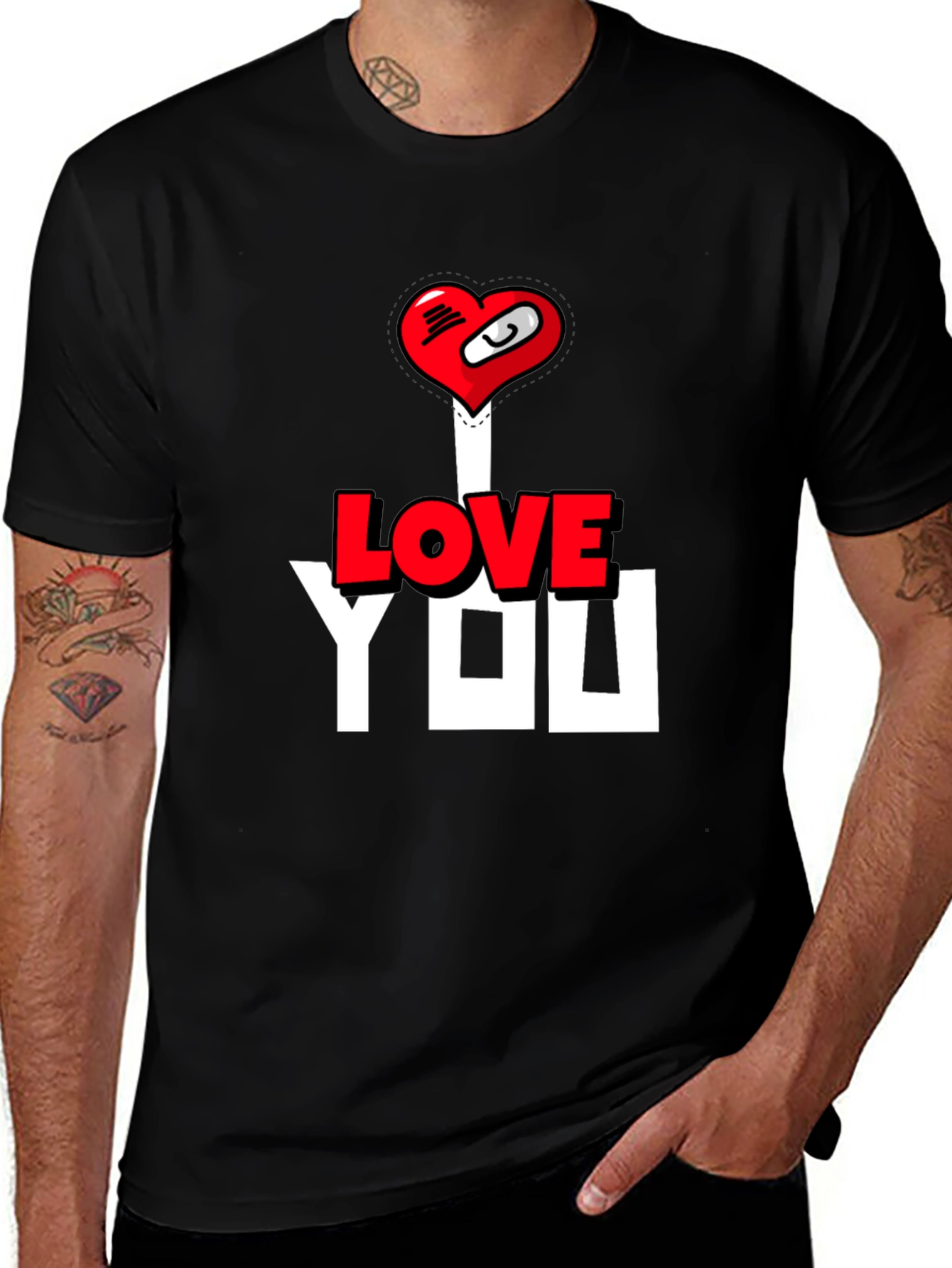 I Love You T-Shirt - Heart Graphic Tee