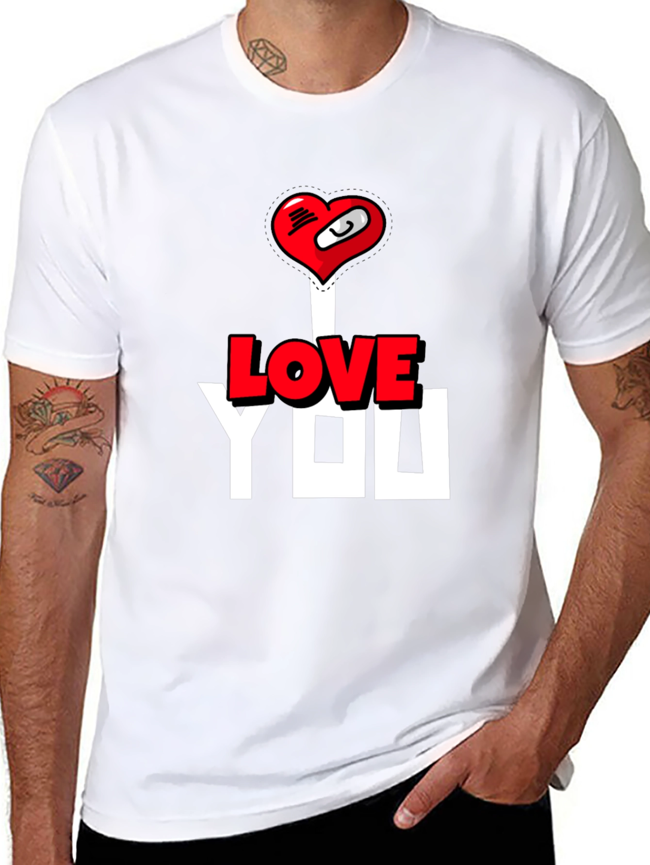 I Love You T-Shirt - Heart Graphic Tee