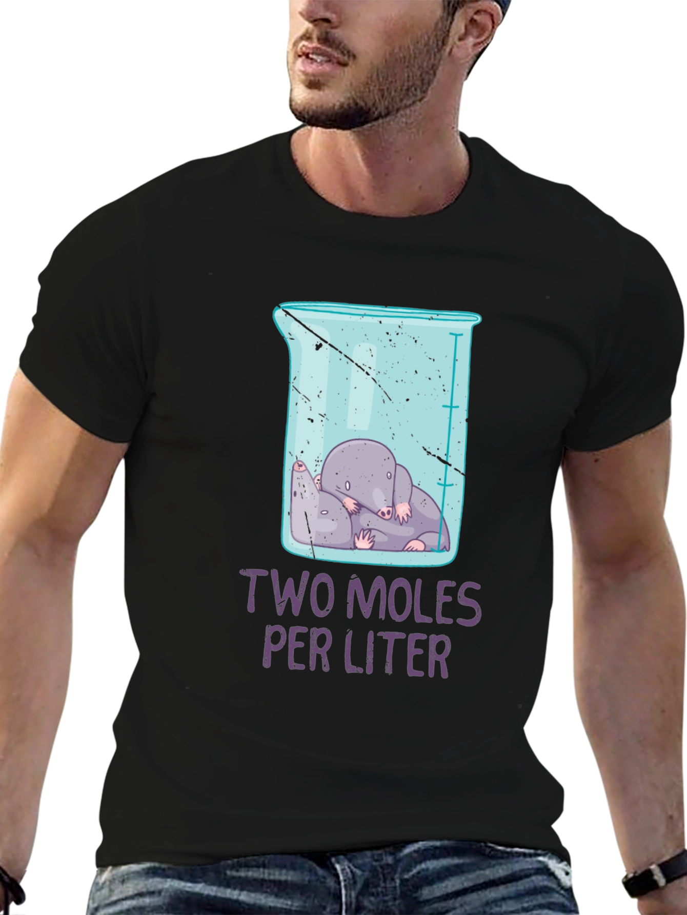 Two Moles Per Liter Science Humor T-Shirt