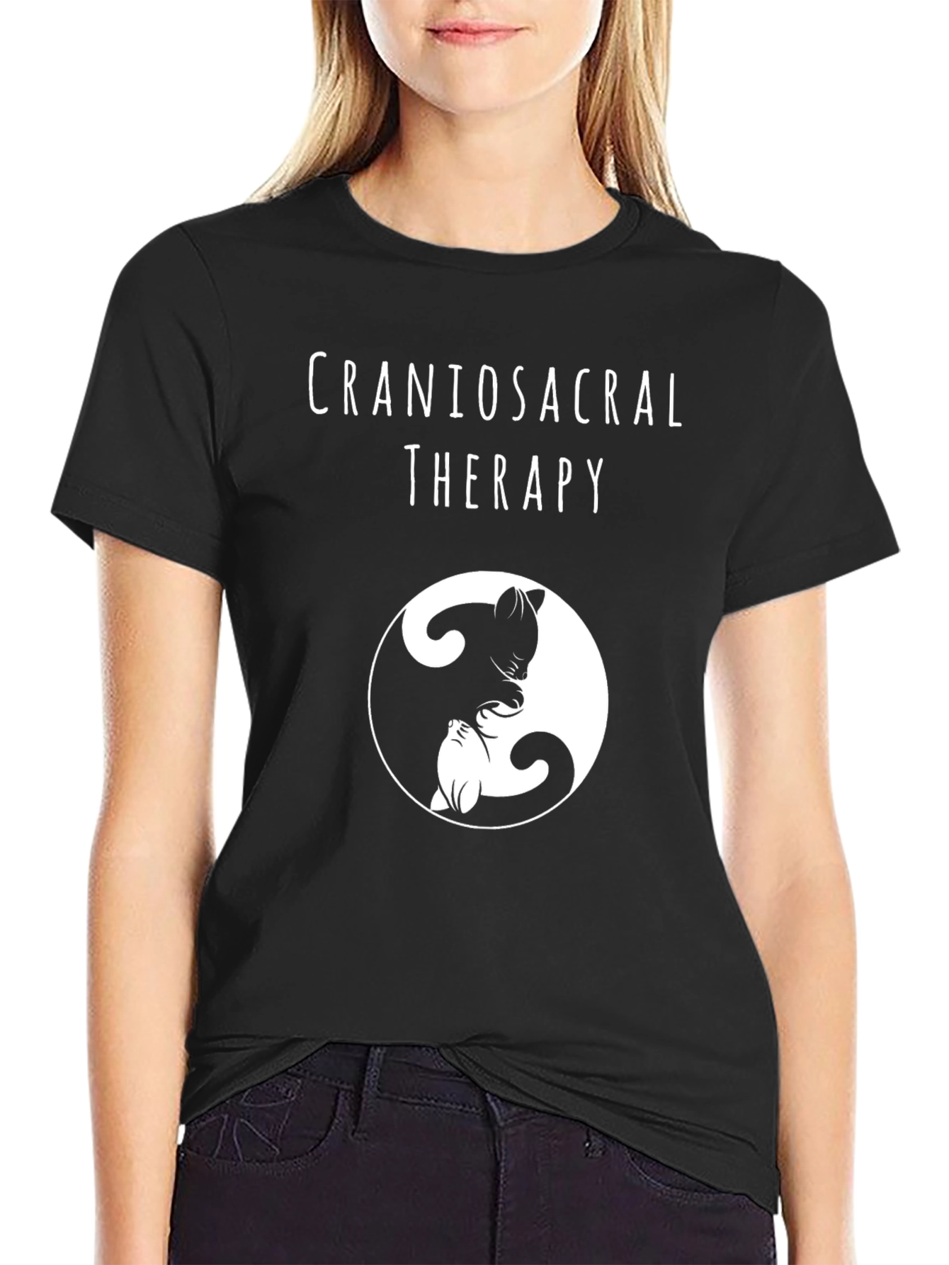 Craniosacral Therapy Yin Yang Cats T-Shirt