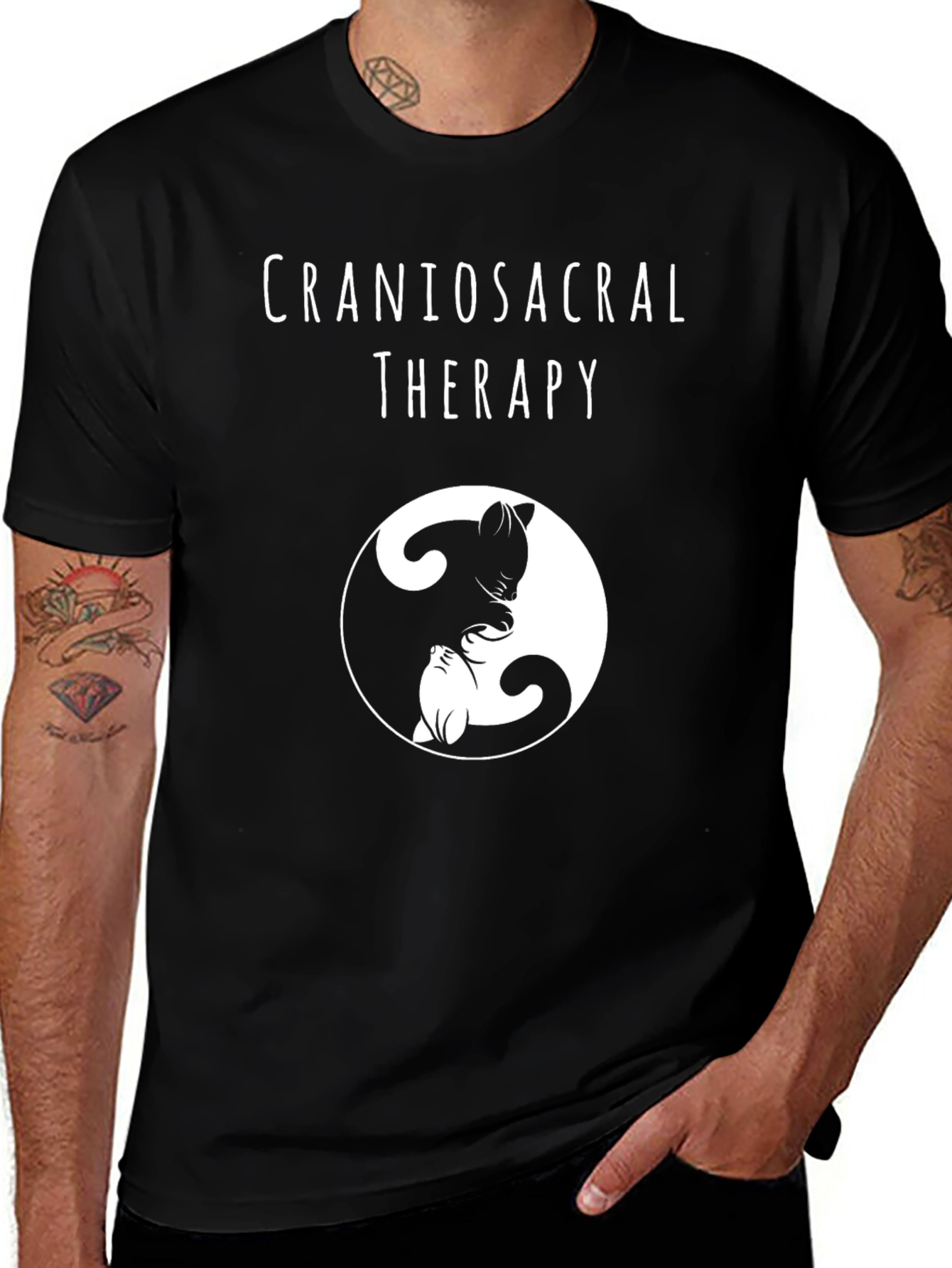 Craniosacral Therapy Yin Yang Cats T-Shirt