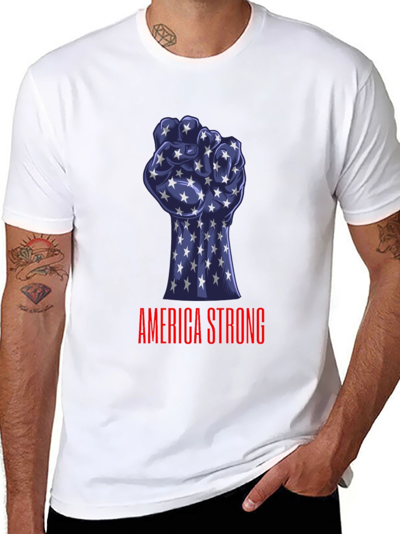 America Strong T-Shirt Patriotic Design