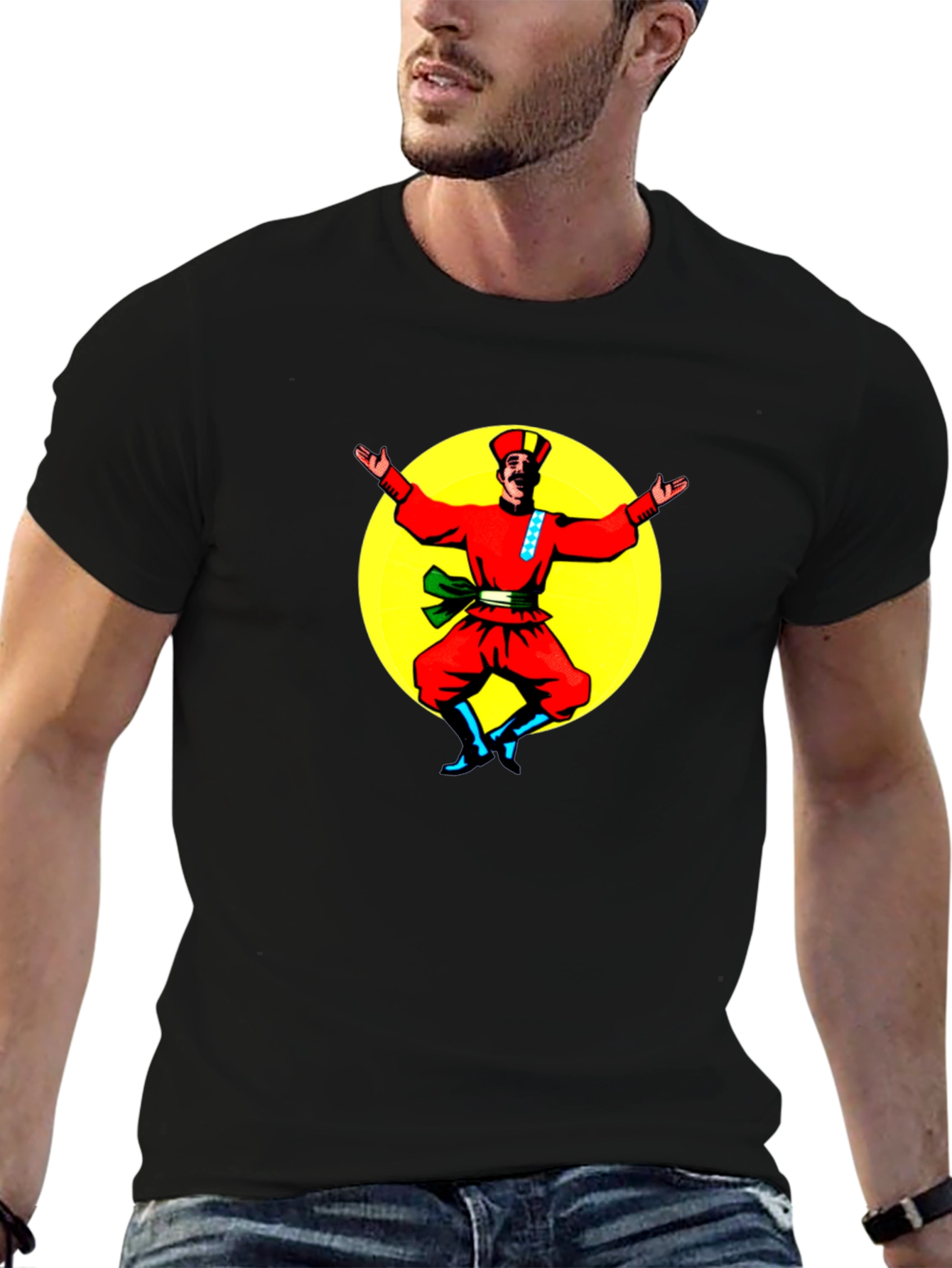 Dancing Cossack Black T-Shirt