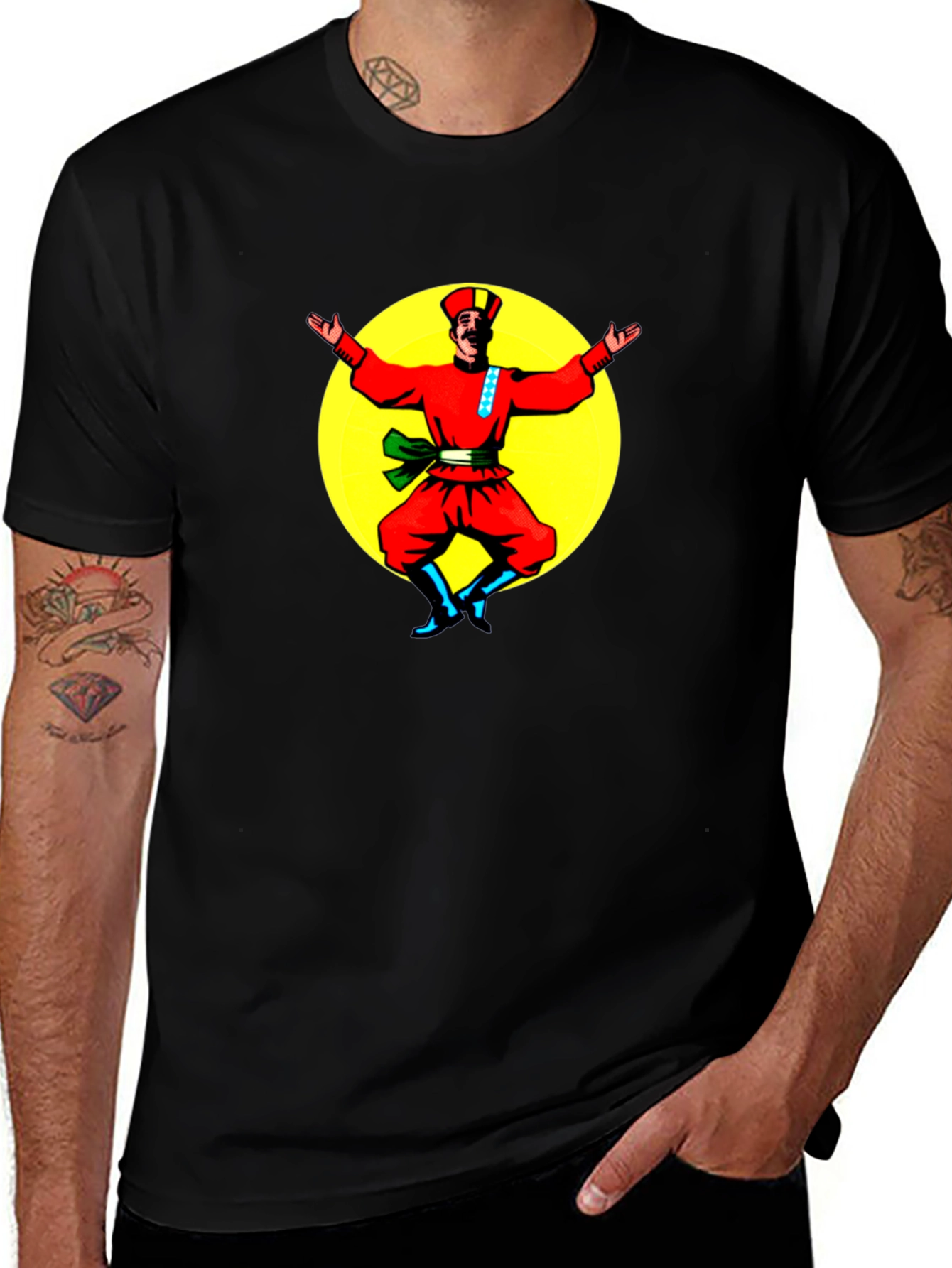 Dancing Cossack Black T-Shirt
