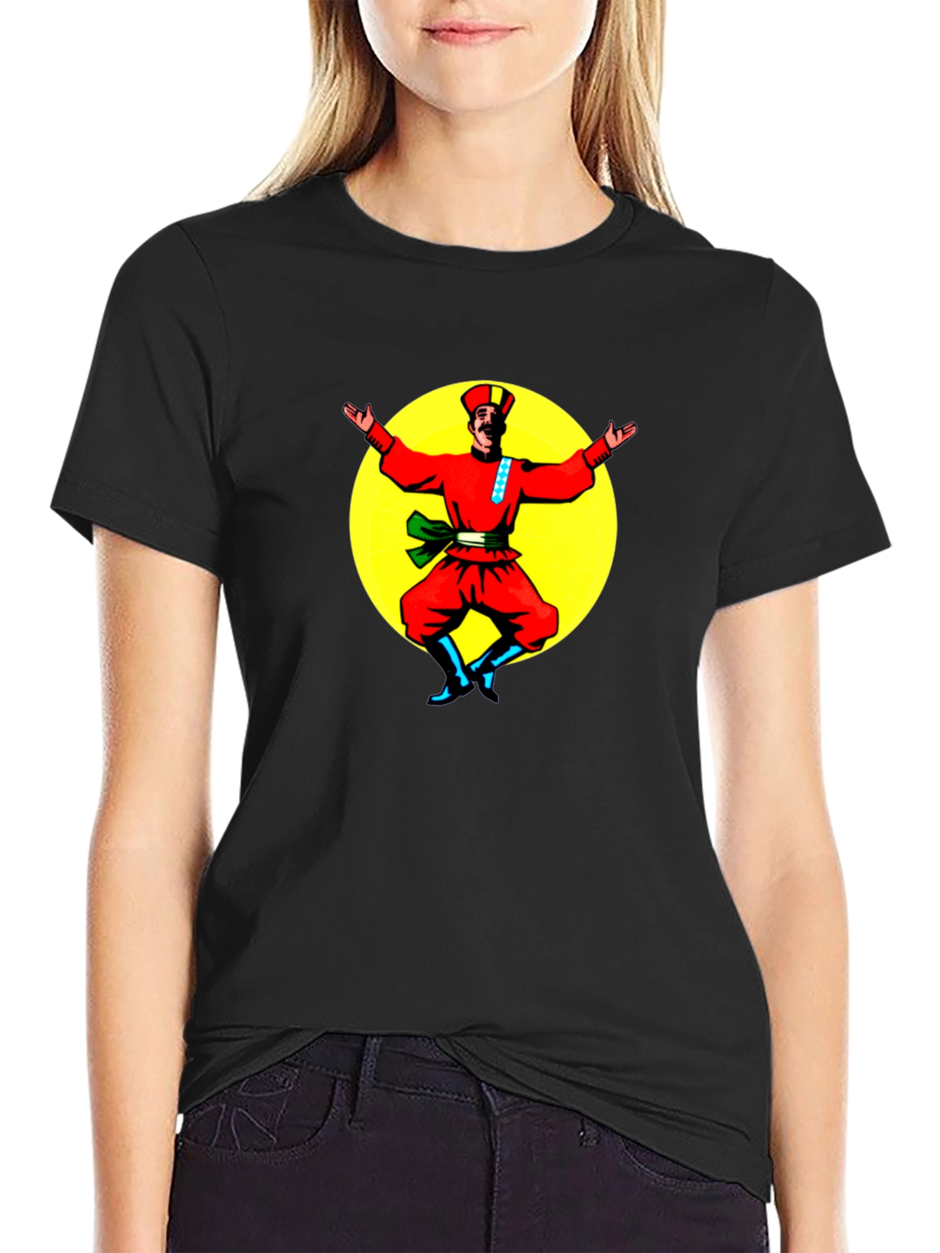 Dancing Cossack Black T-Shirt