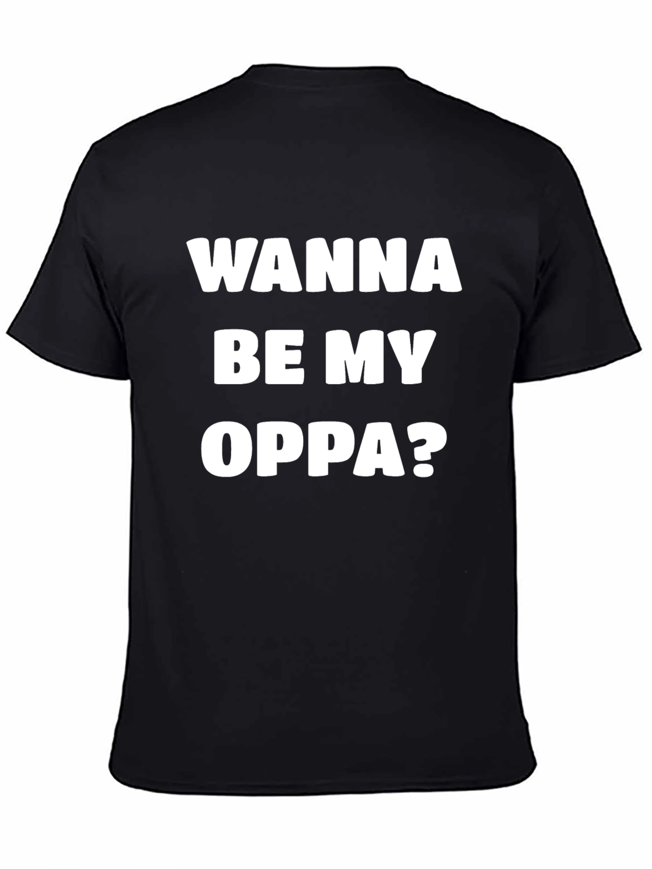 Wanna Be My Oppa? Graphic Tee - Black