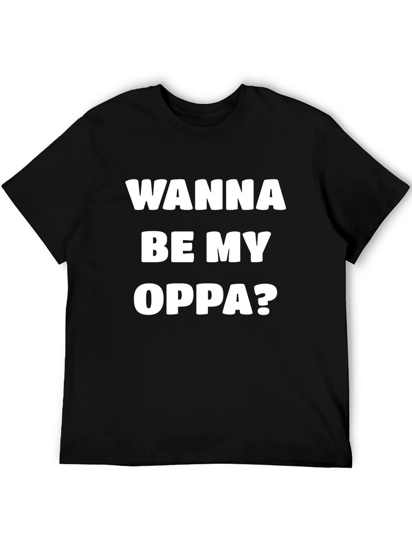 Wanna Be My Oppa? Graphic Tee - Black