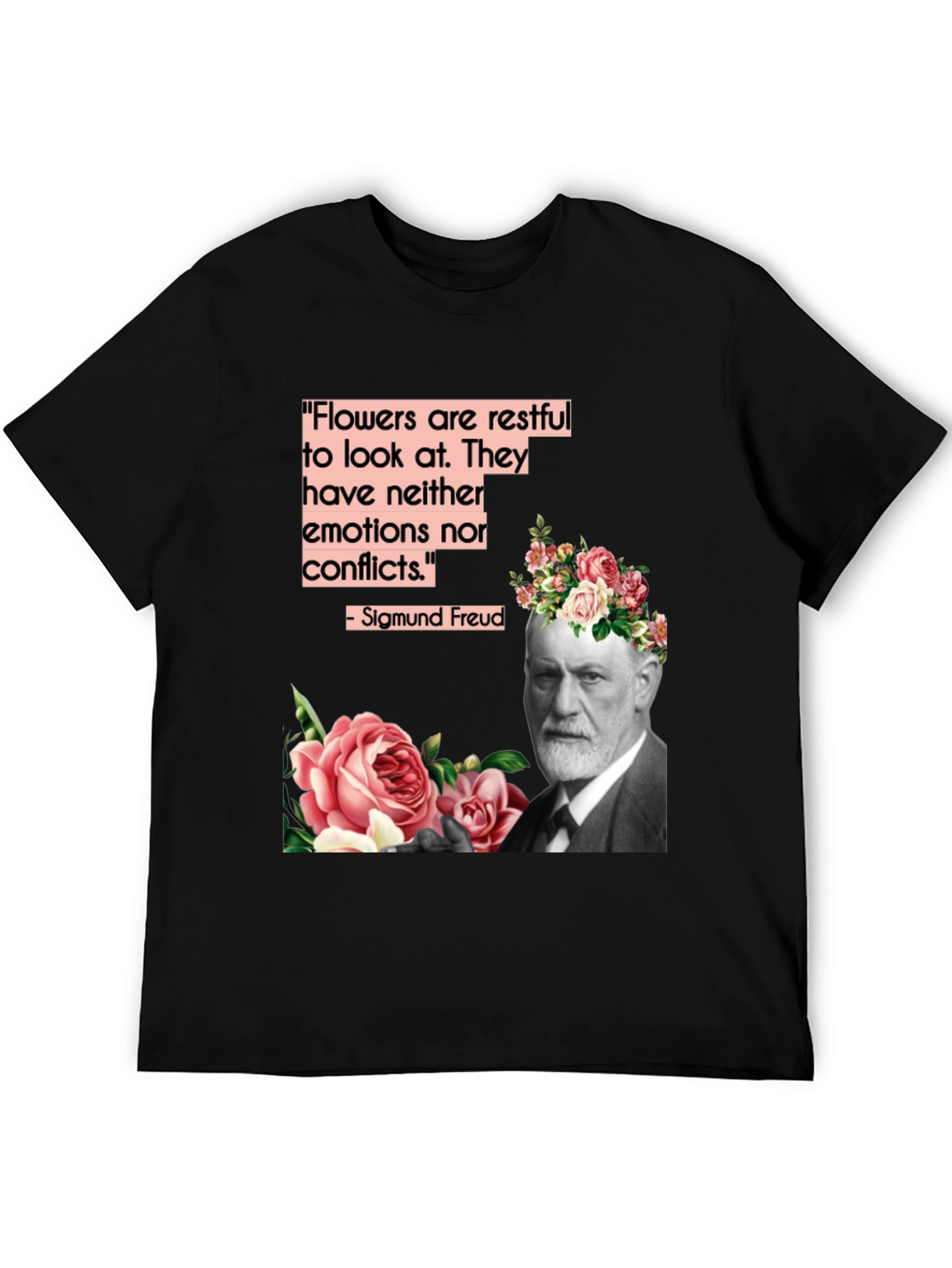 Sigmund Freud Flowers T-Shirt