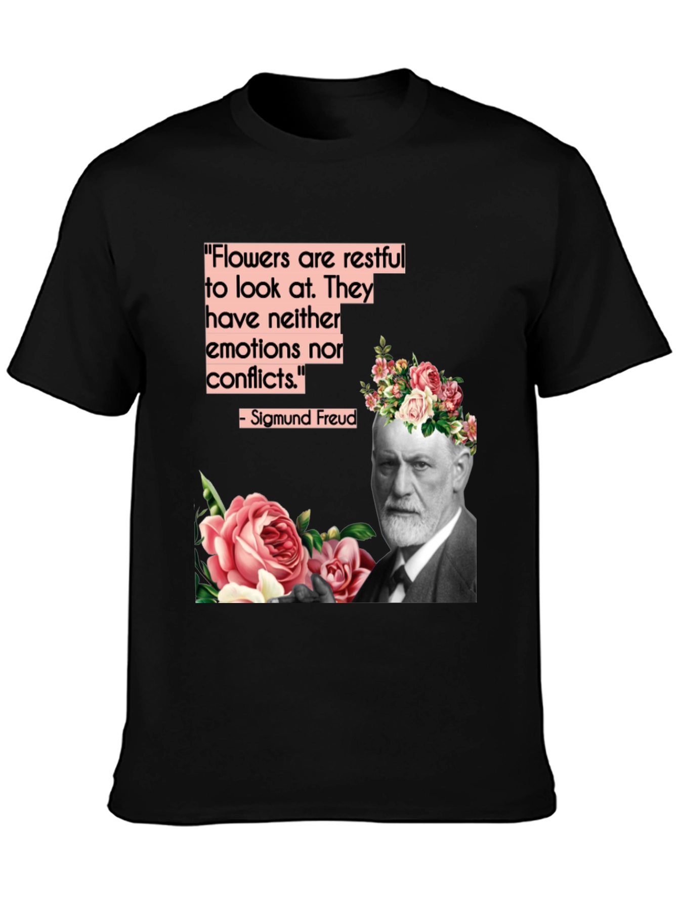 Sigmund Freud Flowers T-Shirt