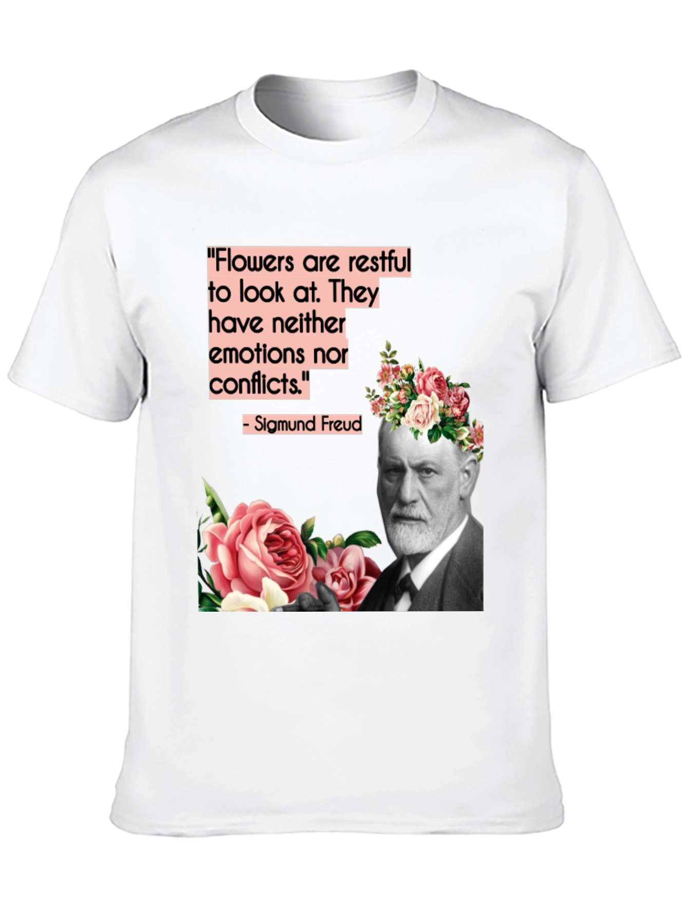 Sigmund Freud Flowers T-Shirt