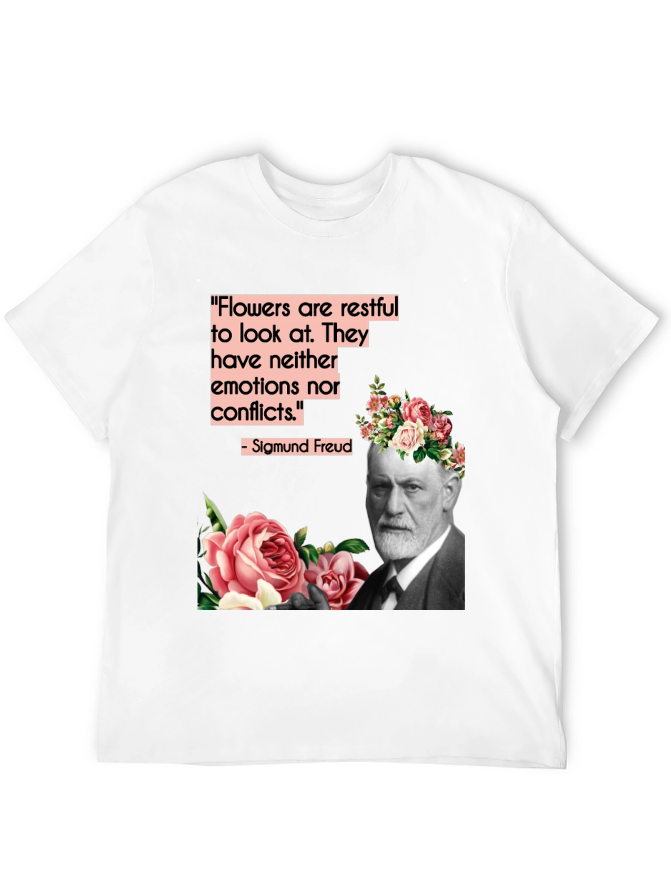 Sigmund Freud Flowers T-Shirt
