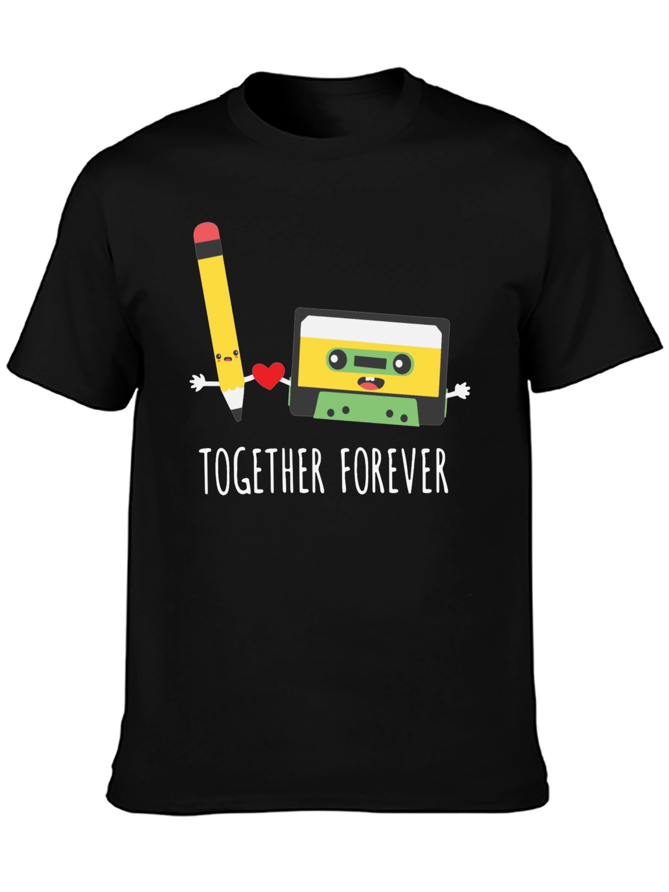 Together Forever Pencil & Cassette Tape Graphic Tee