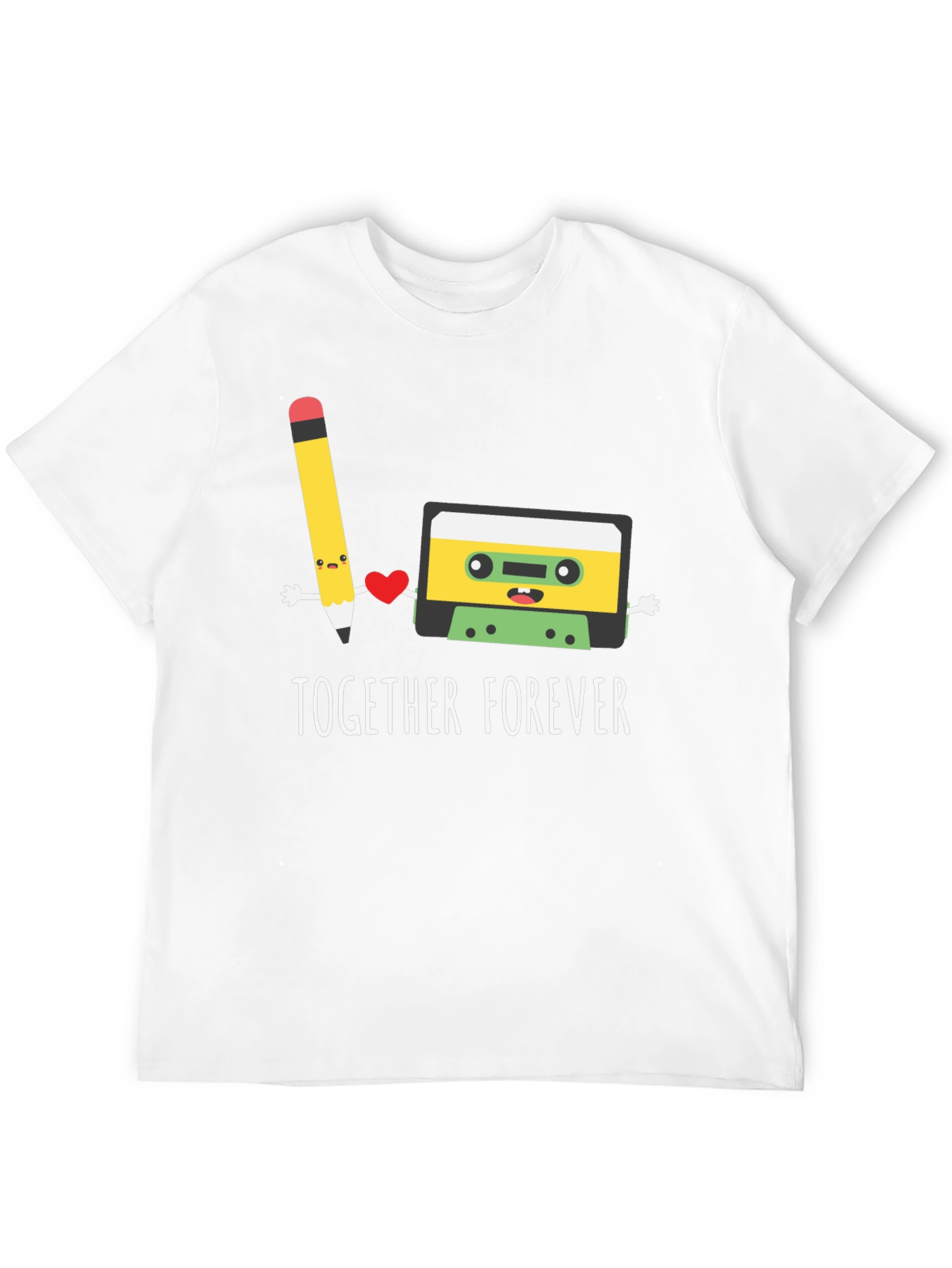Together Forever Pencil & Cassette Tape Graphic Tee