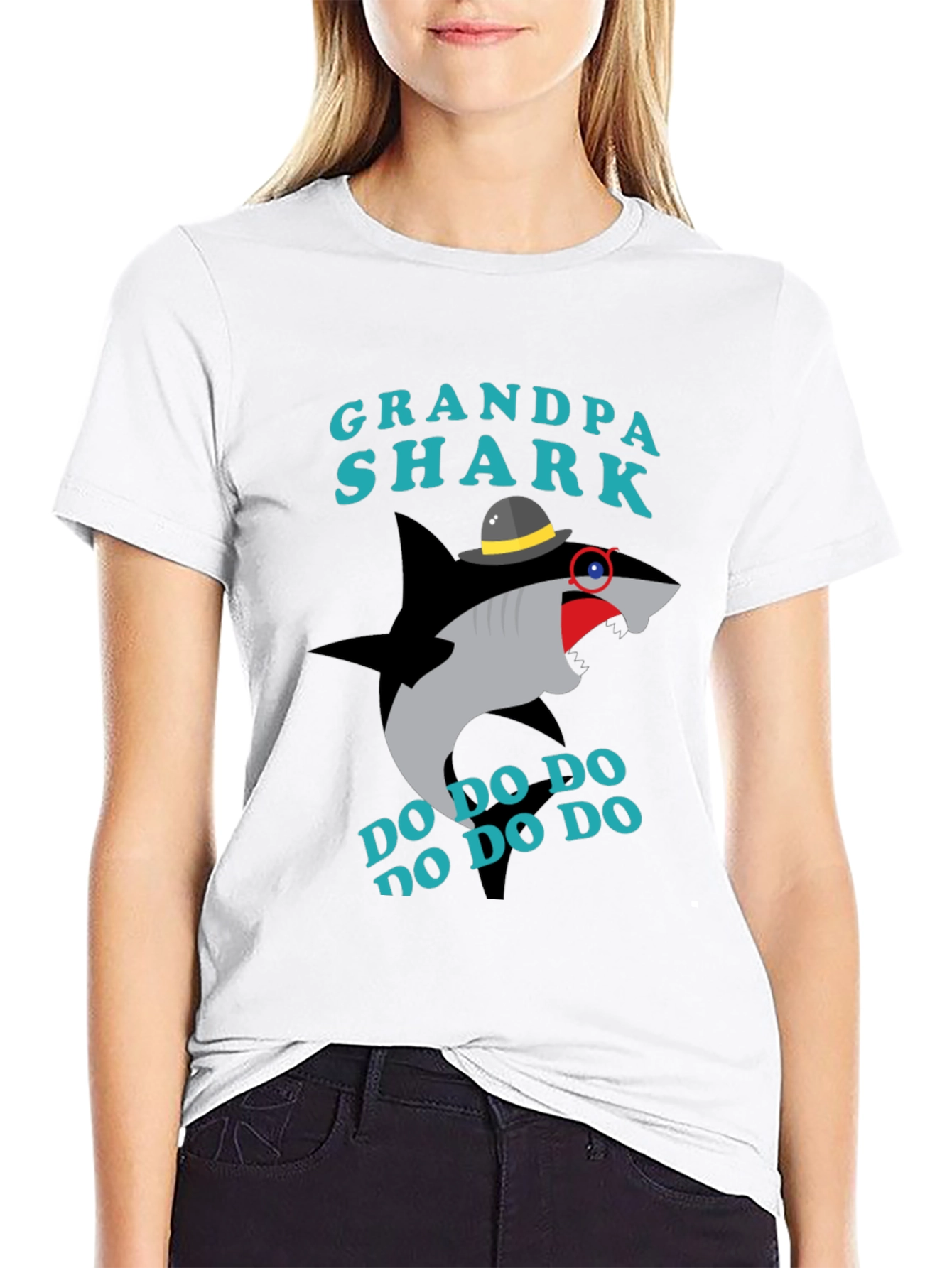 Grandpa Shark Graphic T-Shirt