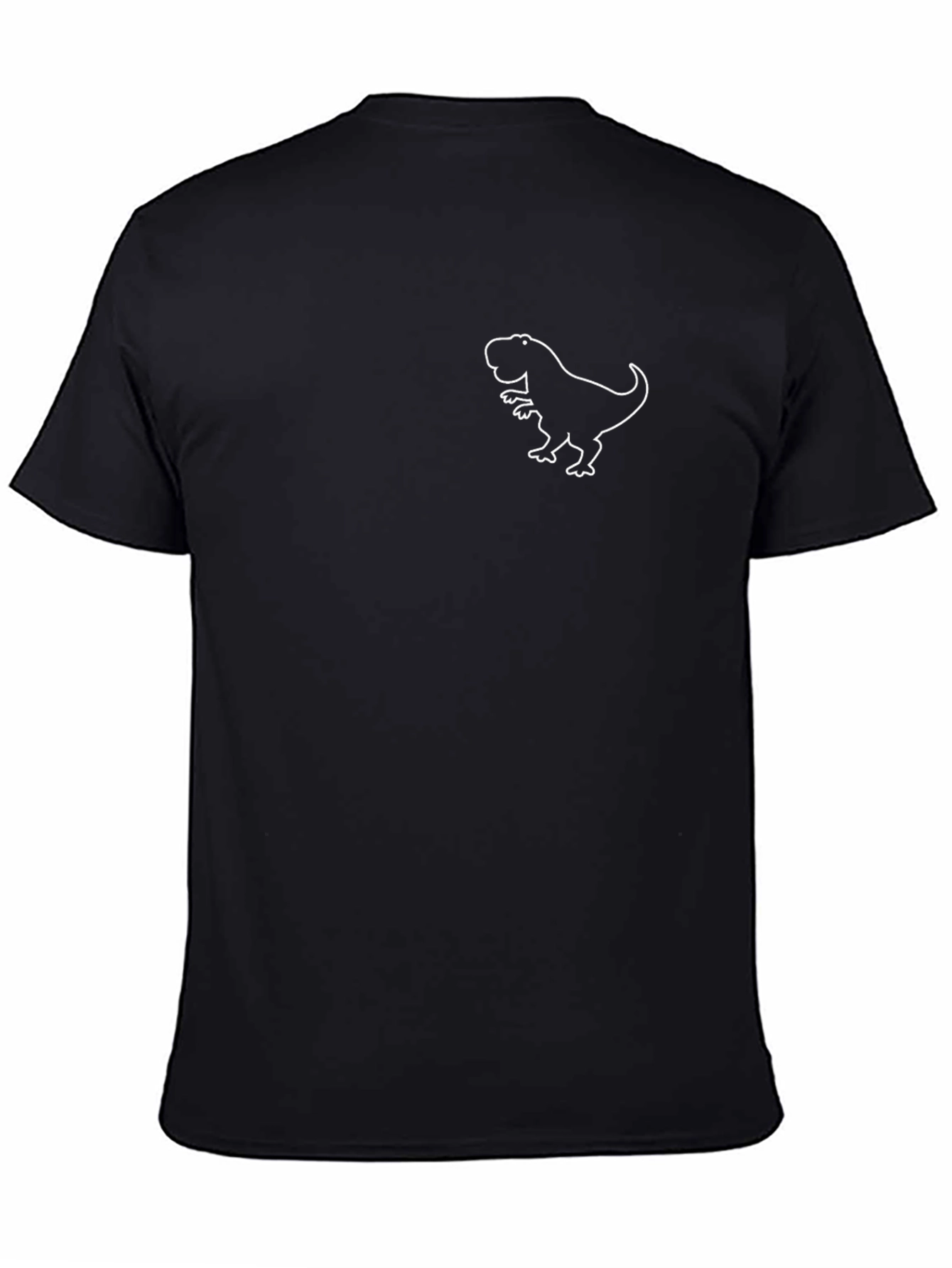 Dino Tee: Classic Black T-Shirt with Fun Dinosaur Graphic