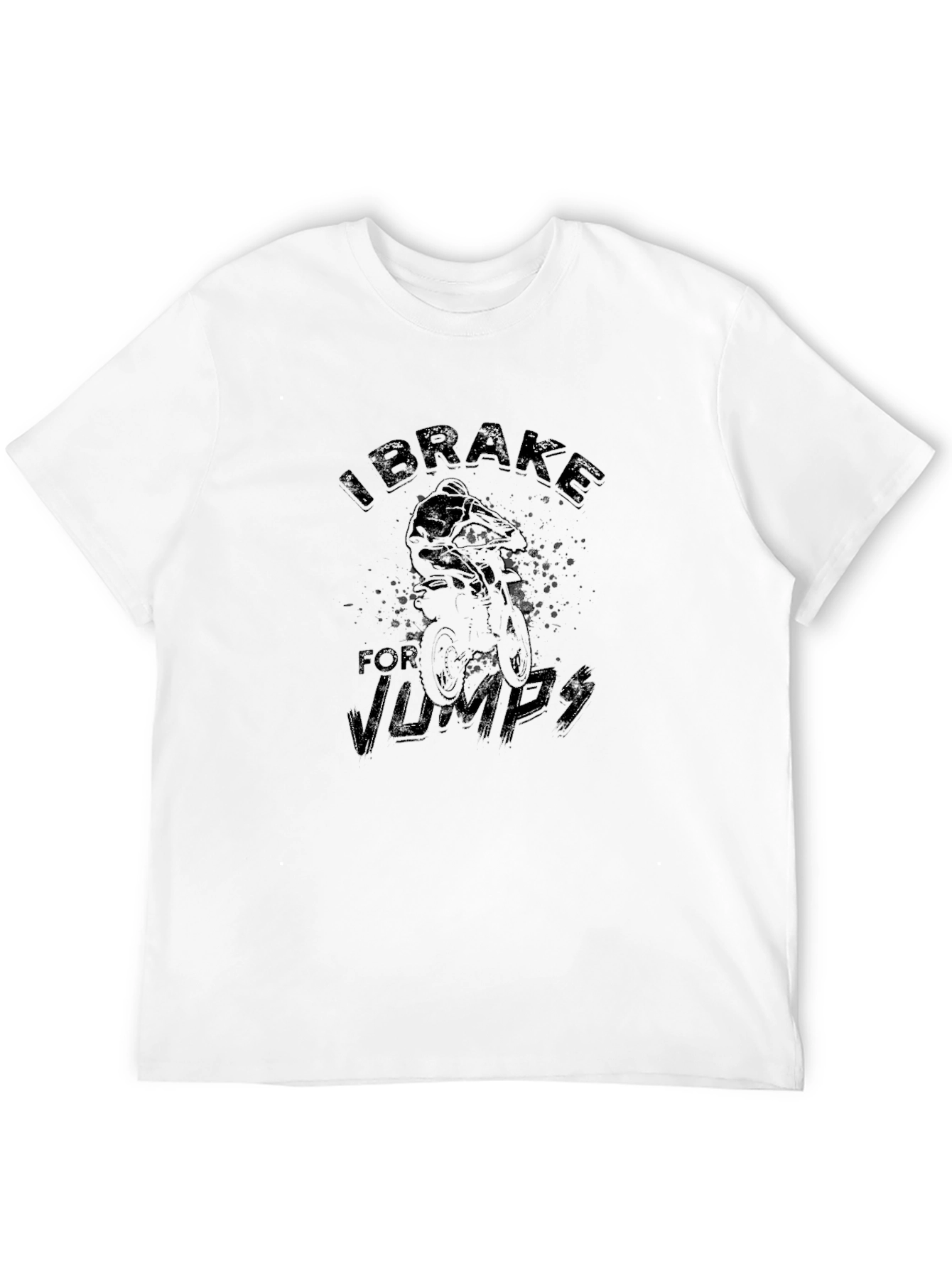 I Brake For Jumps Black Graphic T-Shirt