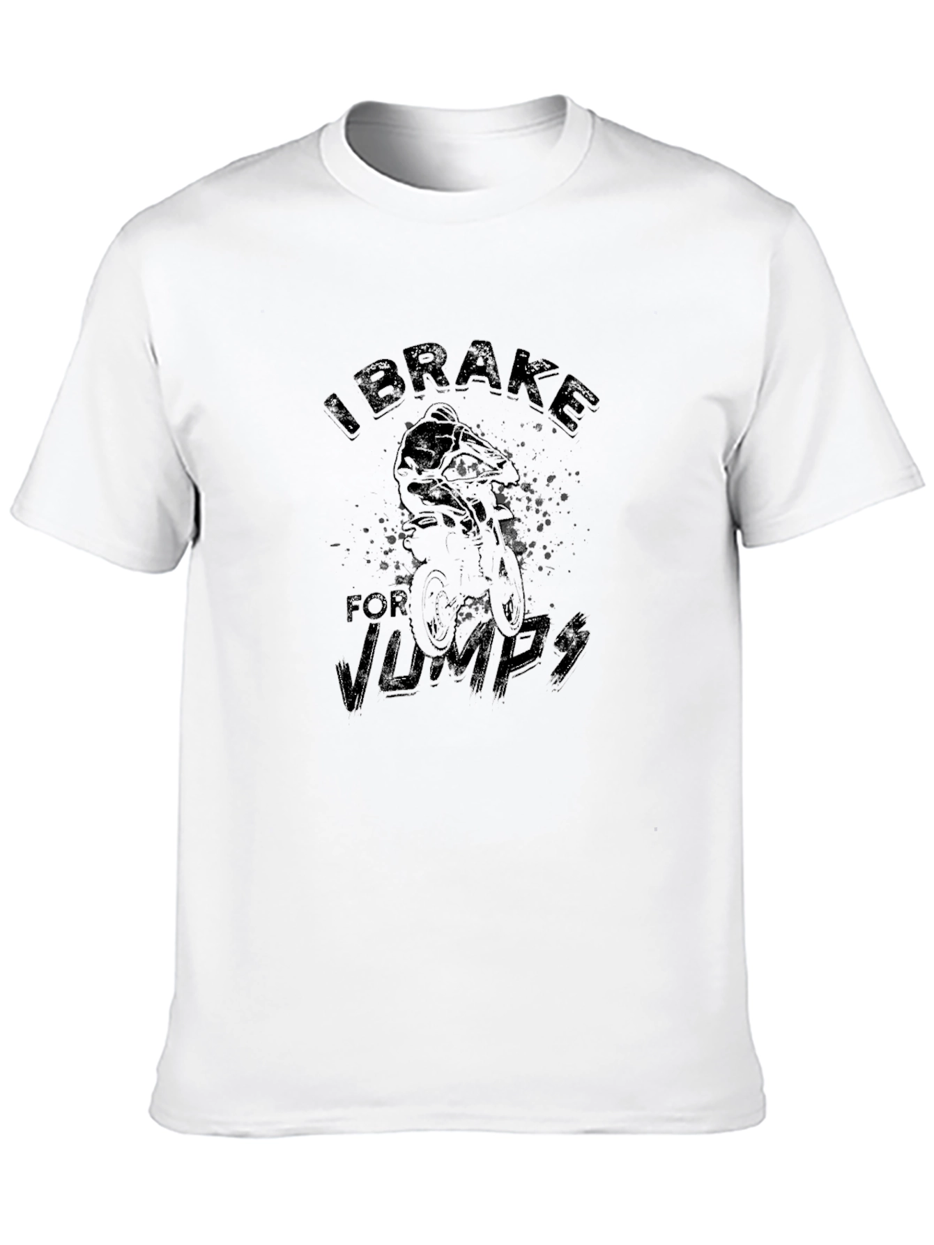 I Brake For Jumps Black Graphic T-Shirt