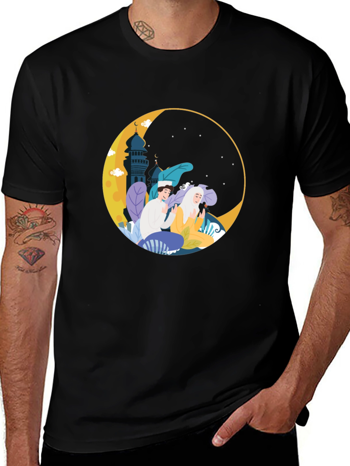 Ramadan Crescent Moon Graphic Tee