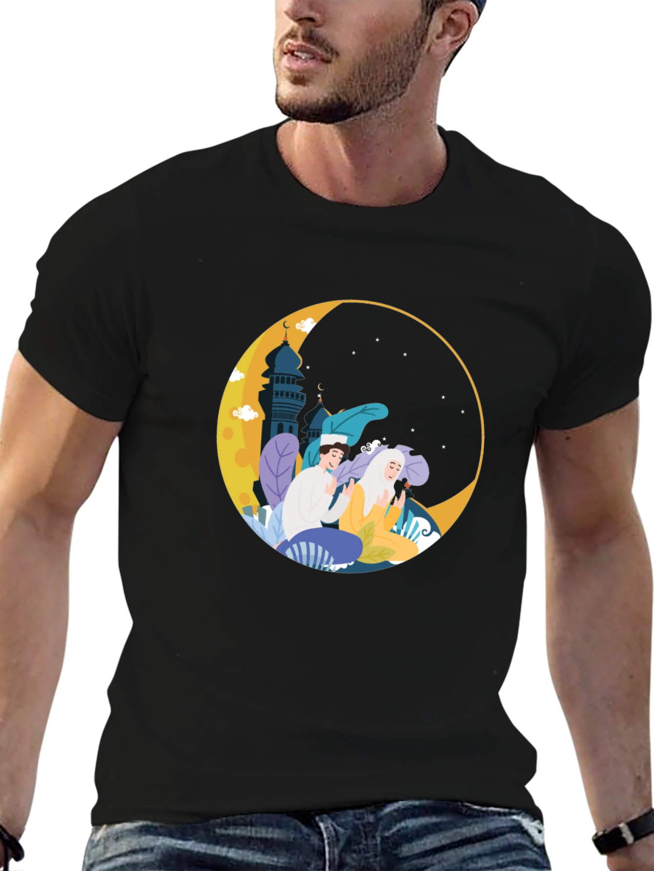 Ramadan Crescent Moon Graphic Tee