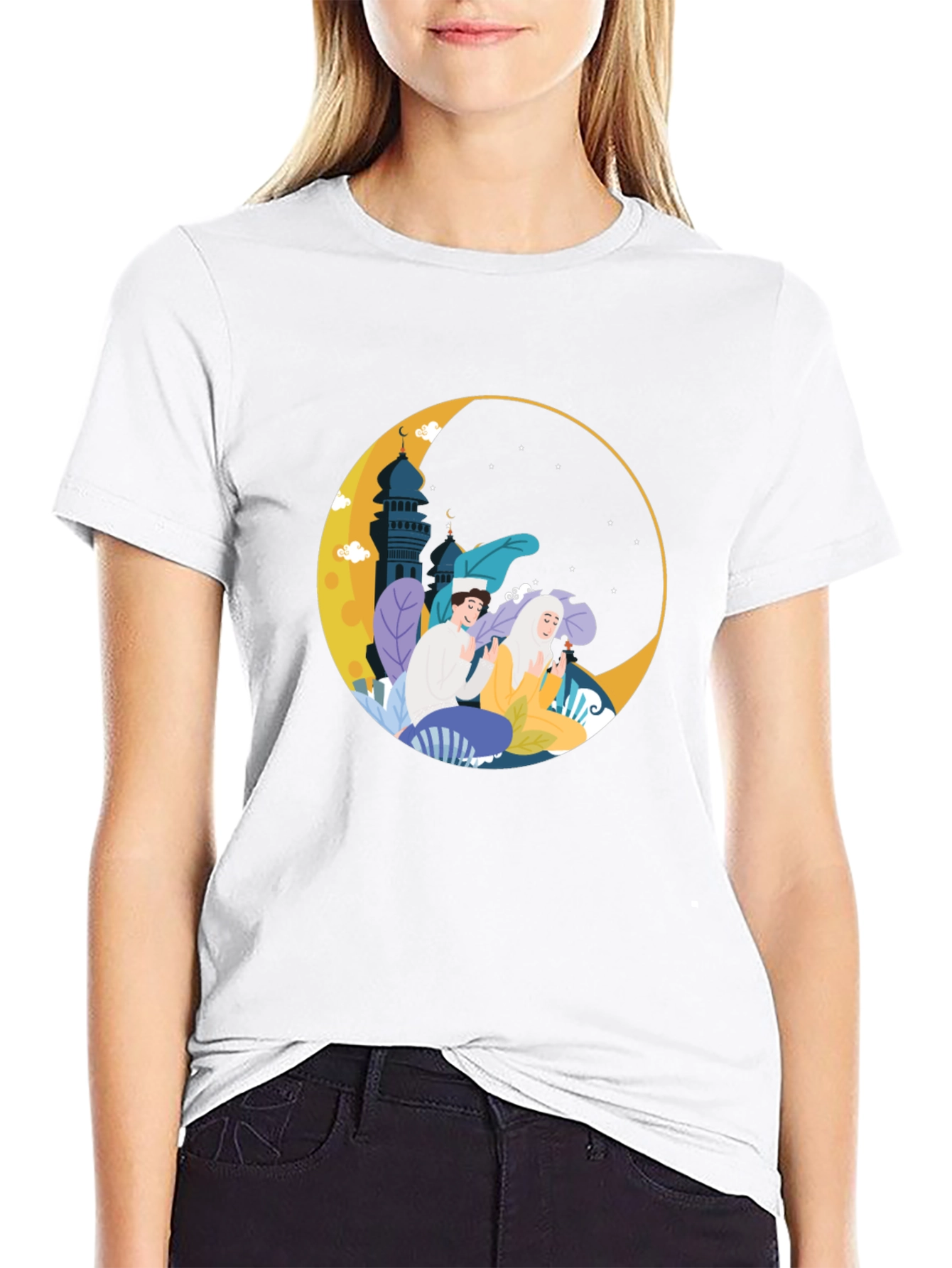 Ramadan Crescent Moon Graphic Tee