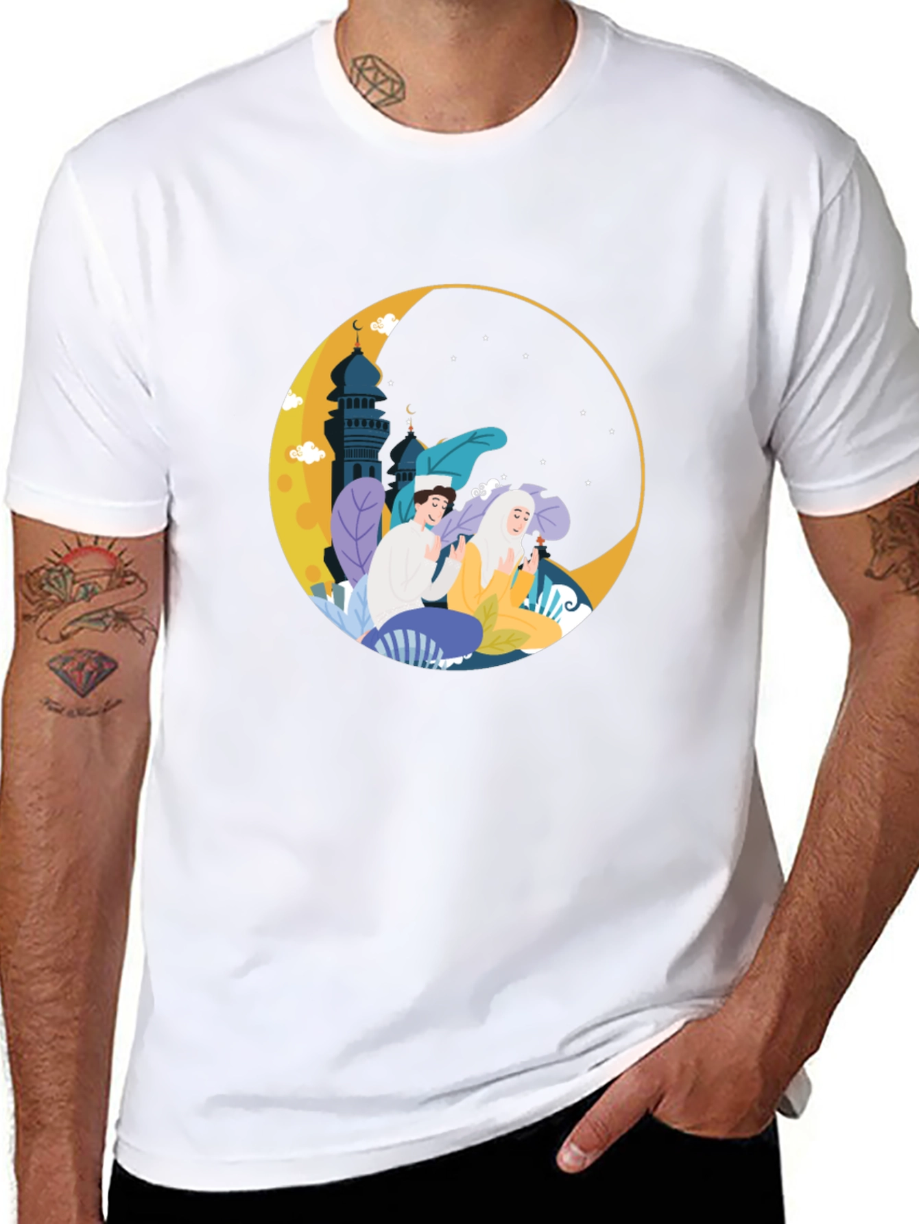 Ramadan Crescent Moon Graphic Tee