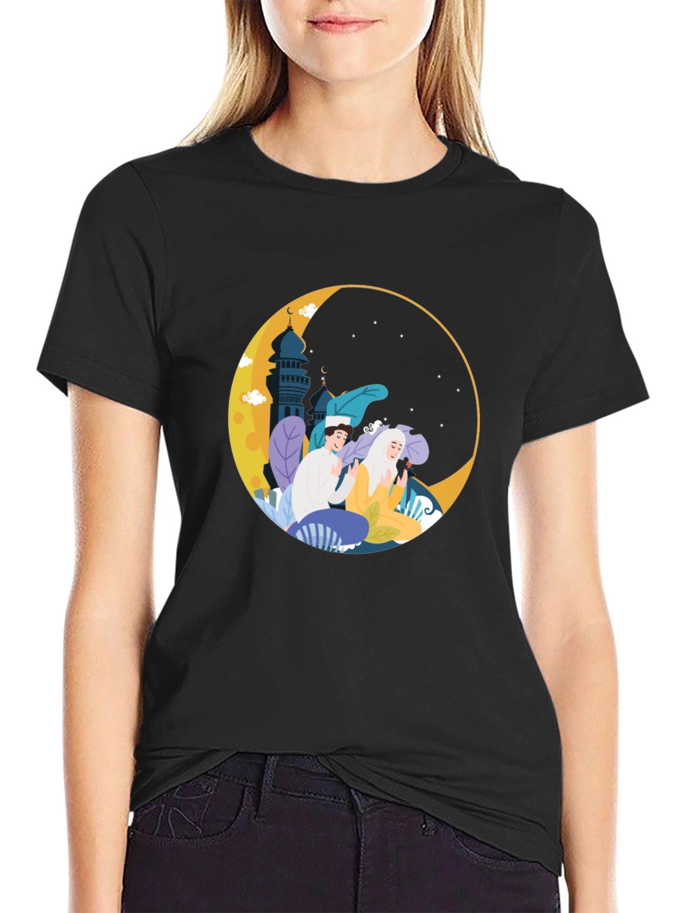 Ramadan Crescent Moon Graphic Tee