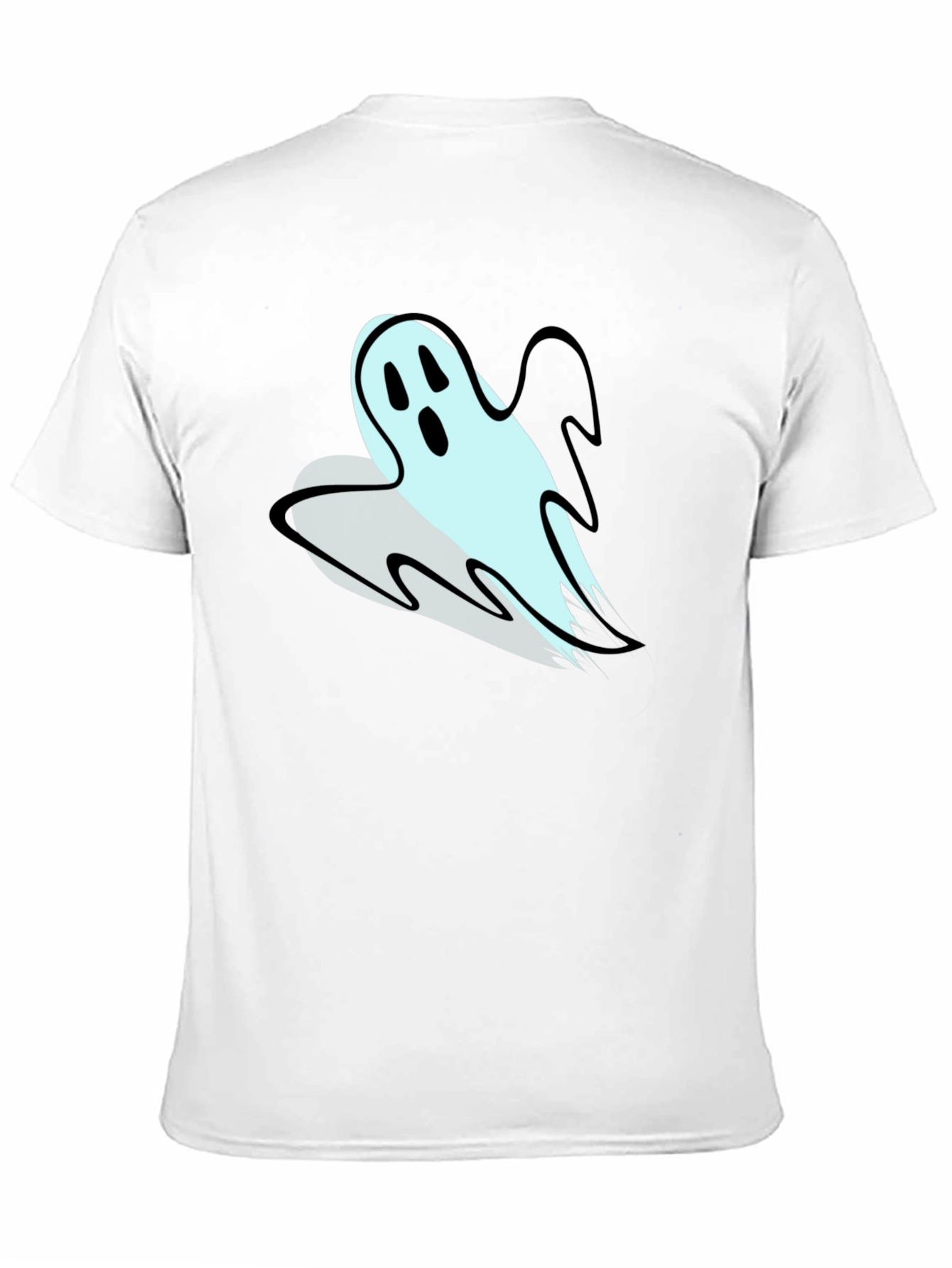 Ghost Graphic Print Mens T-Shirt - Black