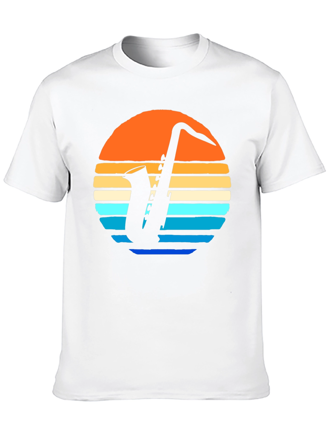 Retro Saxophone Sunset Graphic Tee