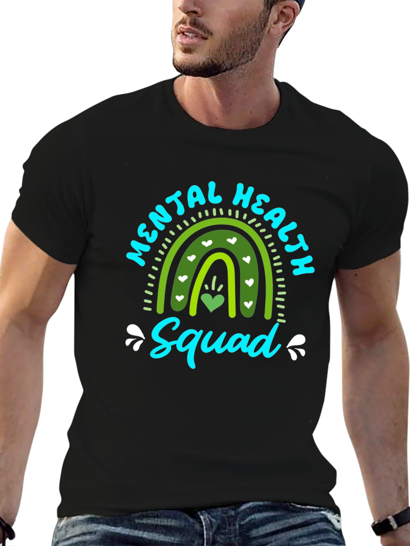 Mental Health Squad Rainbow Graphic T-Shirt